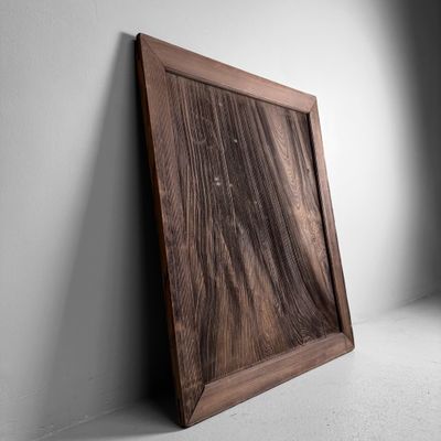 Japanese Wooden Door Panel, Minimalist Wall Decor, ca. 1890