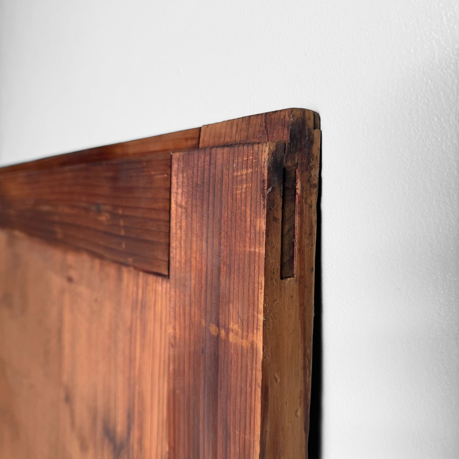 Japanese Wooden Door Panel, Minimalist Wall Decor, ca. 1890