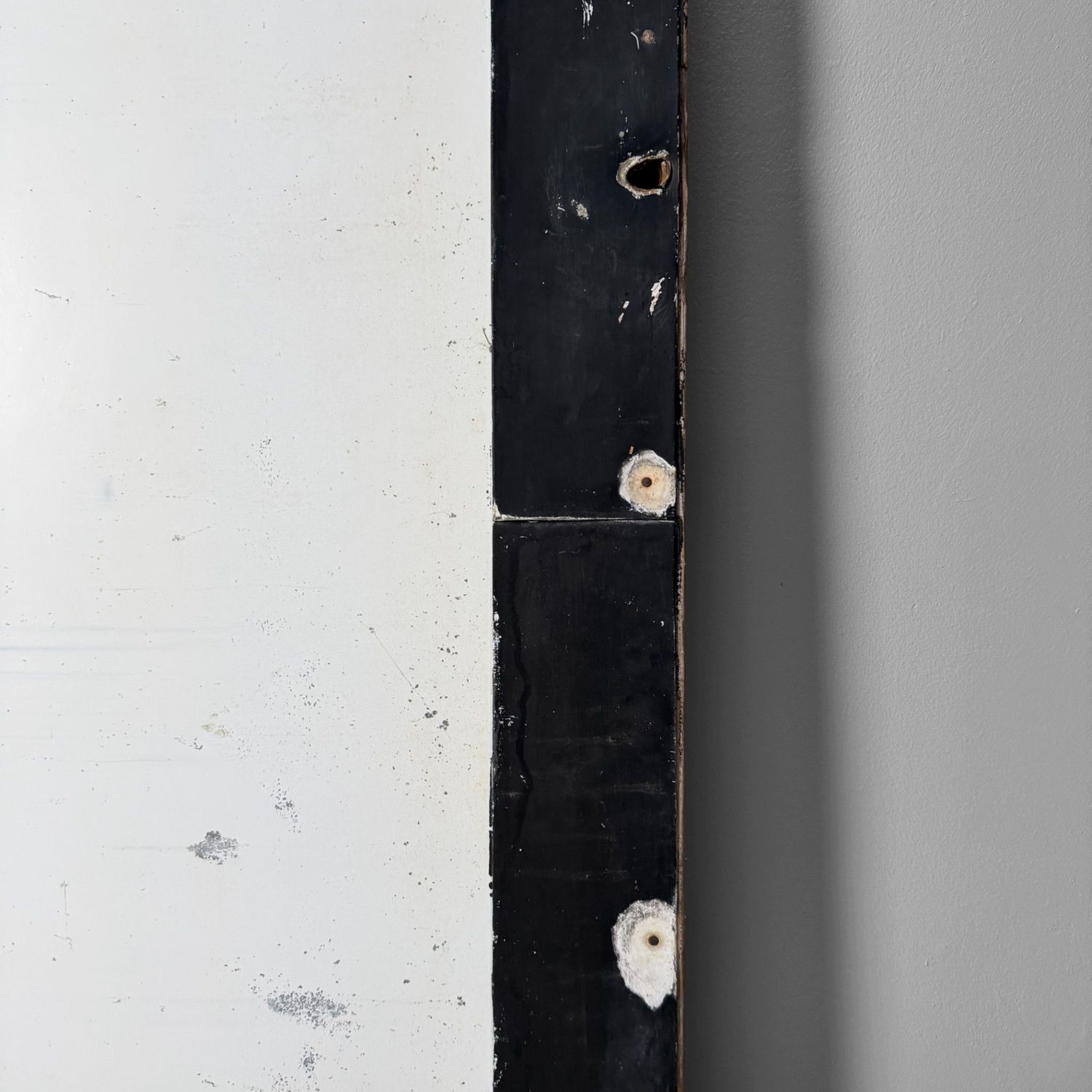 Antique Japanese Wooden Sliding Door, Authentic Wall Panel, 1920s