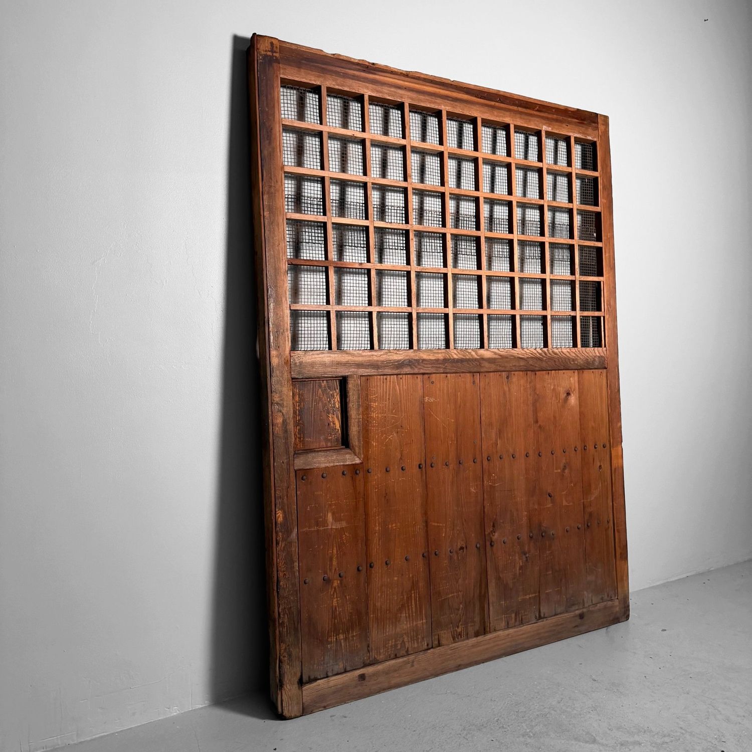 Antique Japanese Wooden Door, Authentic Wall Panel, 1890s Antique Japanese Wooden Door, Authentic Wall Panel, 1890s