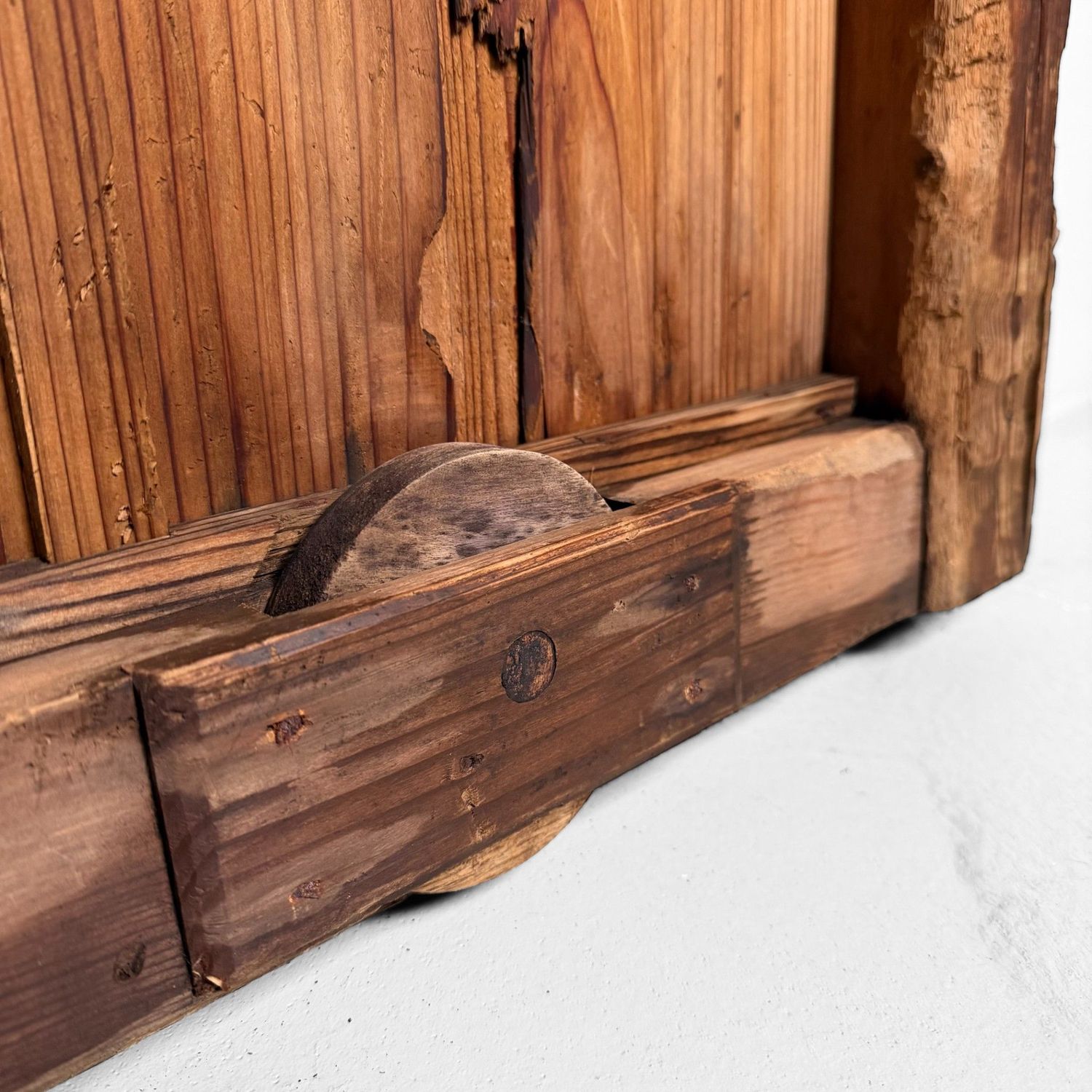 Antique Japanese Wooden Door, Authentic Wall Panel, 1890s Antique Japanese Wooden Door, Authentic Wall Panel, 1890s