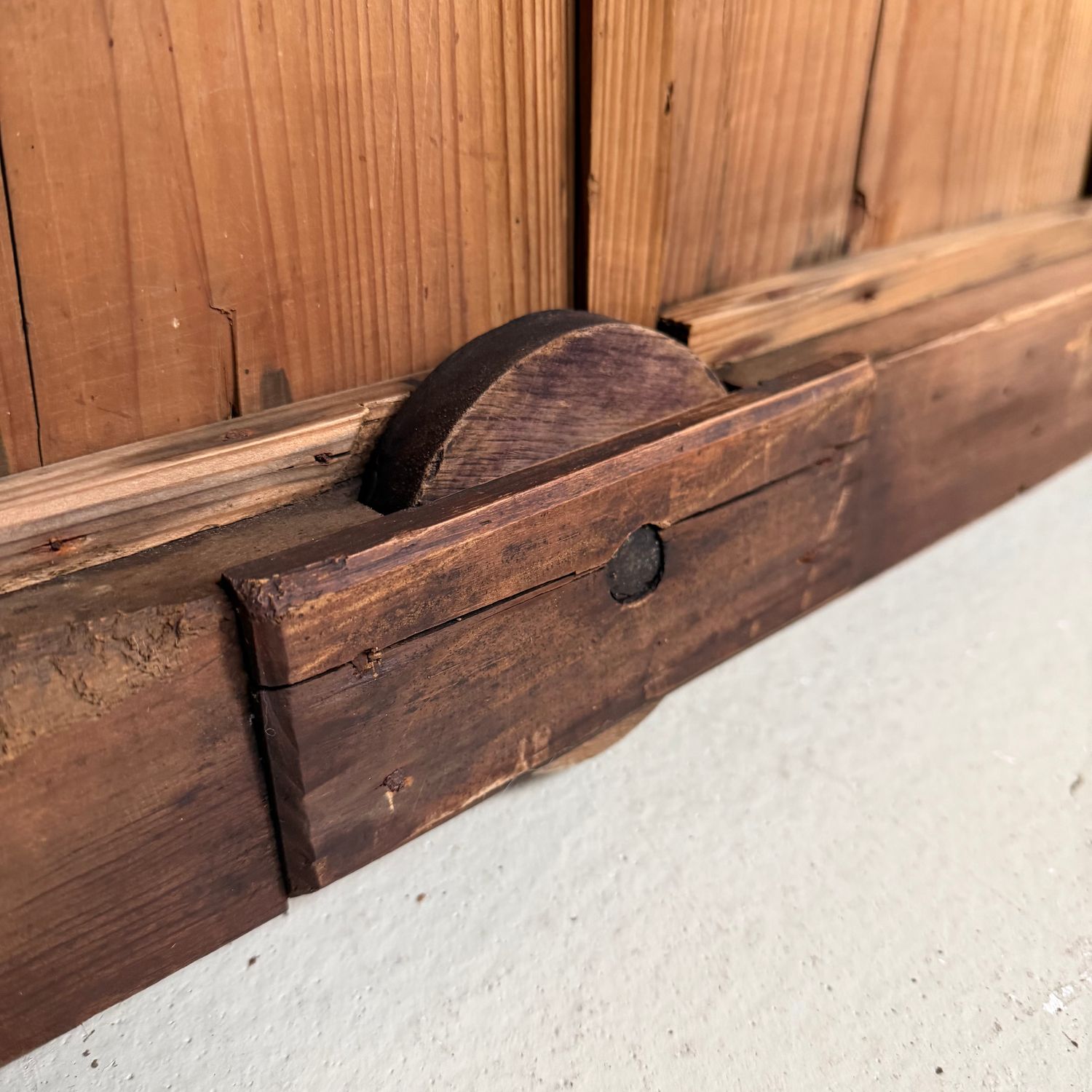 Antique Japanese Wooden Door, Authentic Wall Panel, 1890s Antique Japanese Wooden Door, Authentic Wall Panel, 1890s