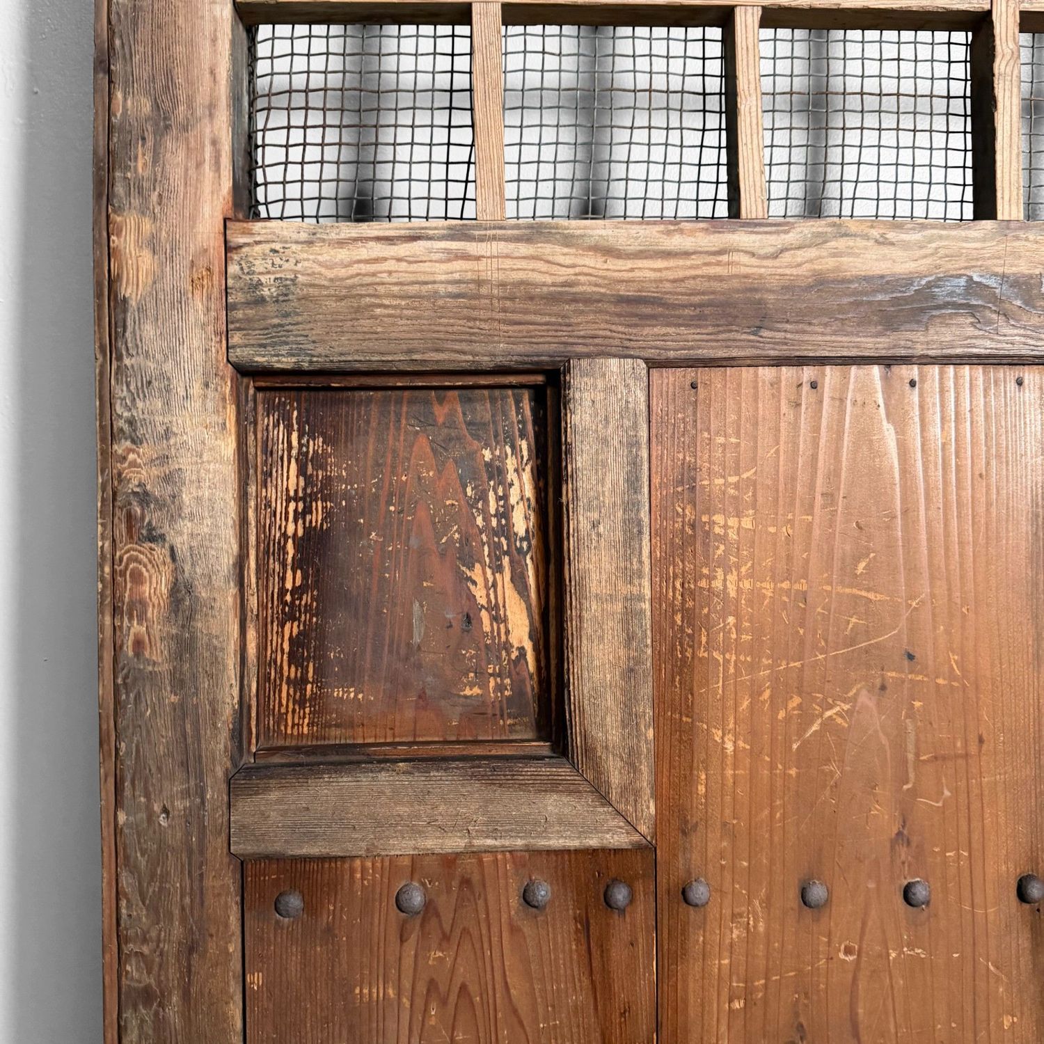 Antique Japanese Wooden Door, Authentic Wall Panel, 1890s Antique Japanese Wooden Door, Authentic Wall Panel, 1890s
