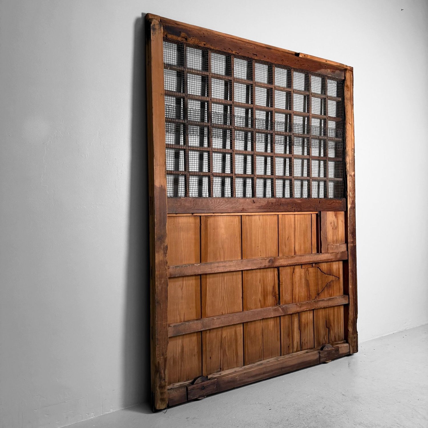 Antique Japanese Wooden Door, Authentic Wall Panel, 1890s Antique Japanese Wooden Door, Authentic Wall Panel, 1890s