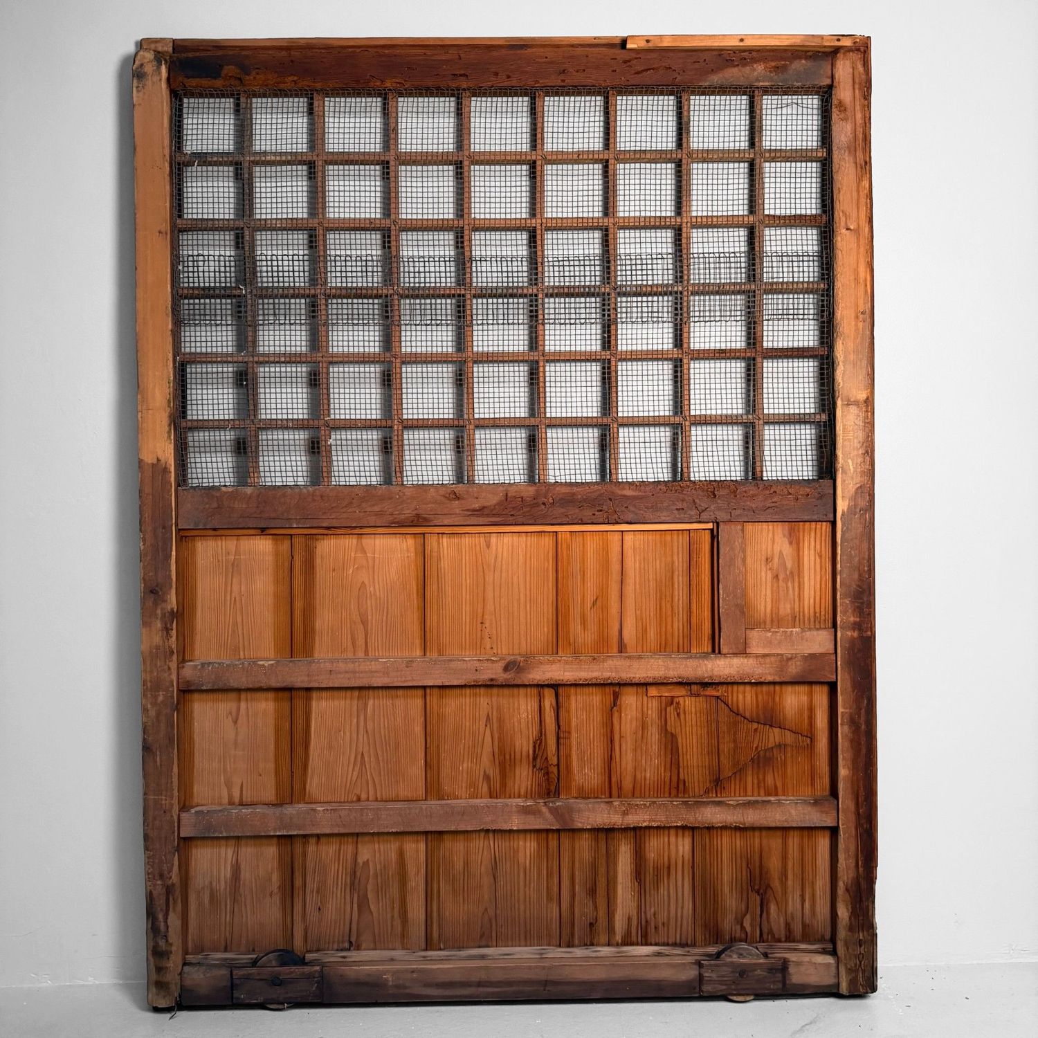 Antique Japanese Wooden Door, Authentic Wall Panel, 1890s Antique Japanese Wooden Door, Authentic Wall Panel, 1890s