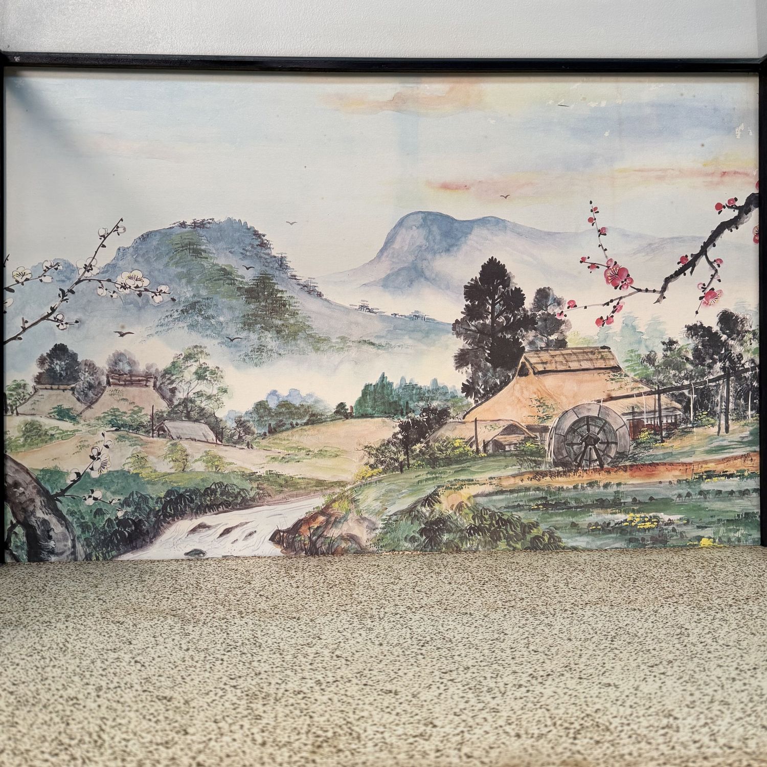 Japanese Ichimatsu Doll Display, “Hanaguruma” Flower Cart, 1970s