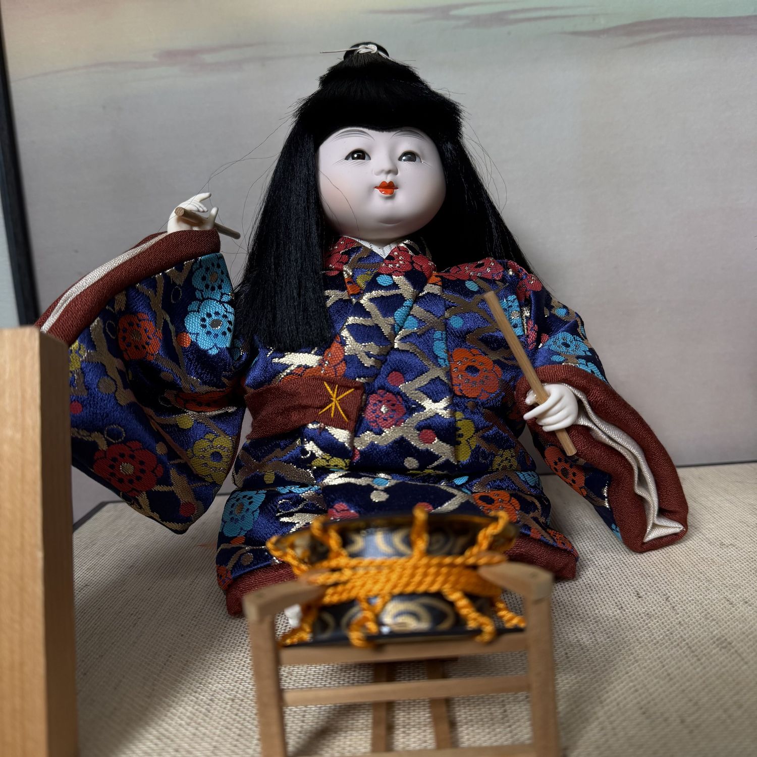 ​Japanse Poppen, Gogatsu Ningyō, Glazen Display, 1970s