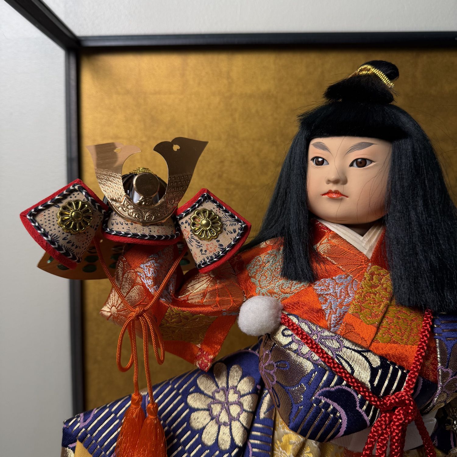 Japanse Gogatsu Krijgerspop, Glazen Vitrine, “Eerste veldslag”, 1980