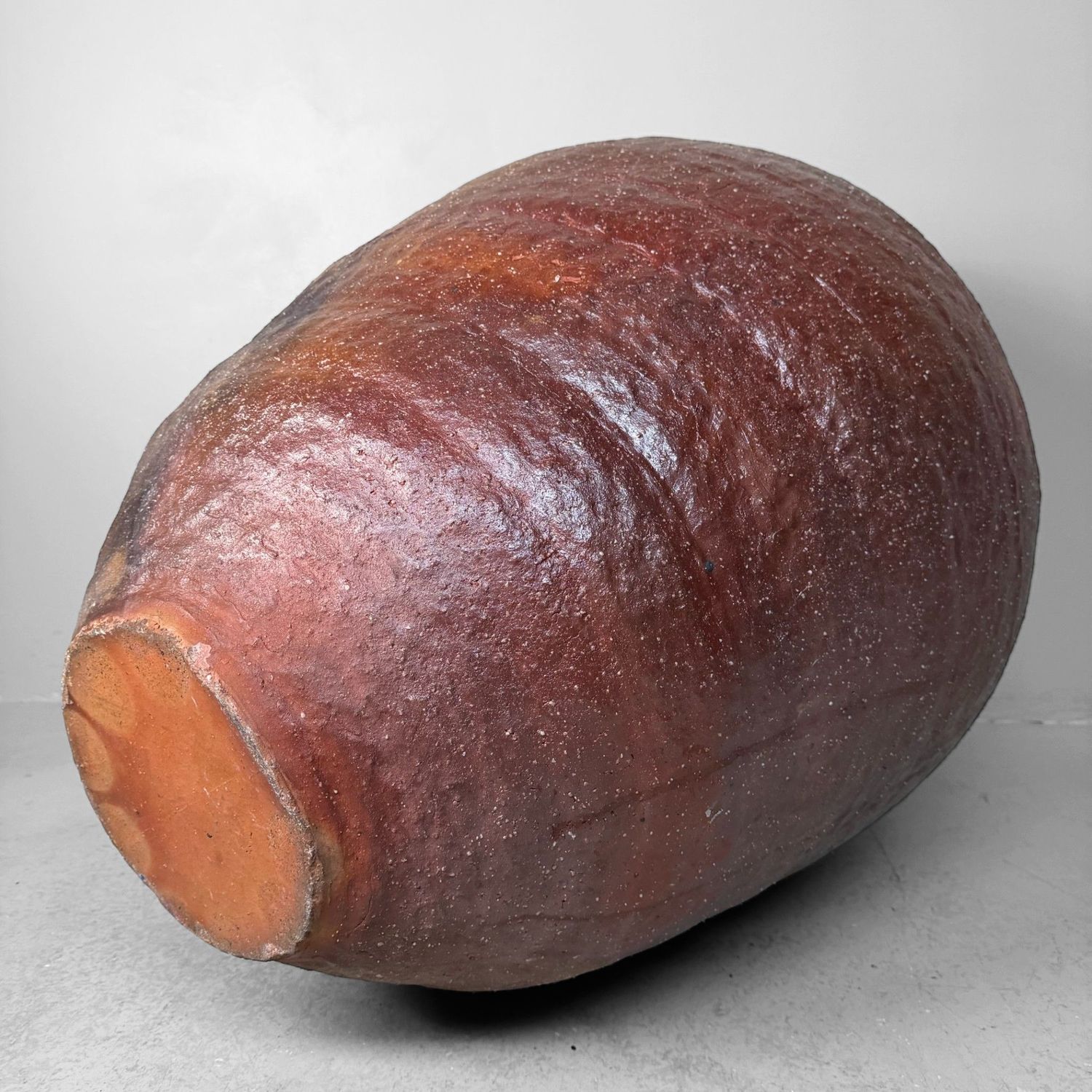 Large Shigaraki Tsubo – Monumental Floor Vase, 1940s