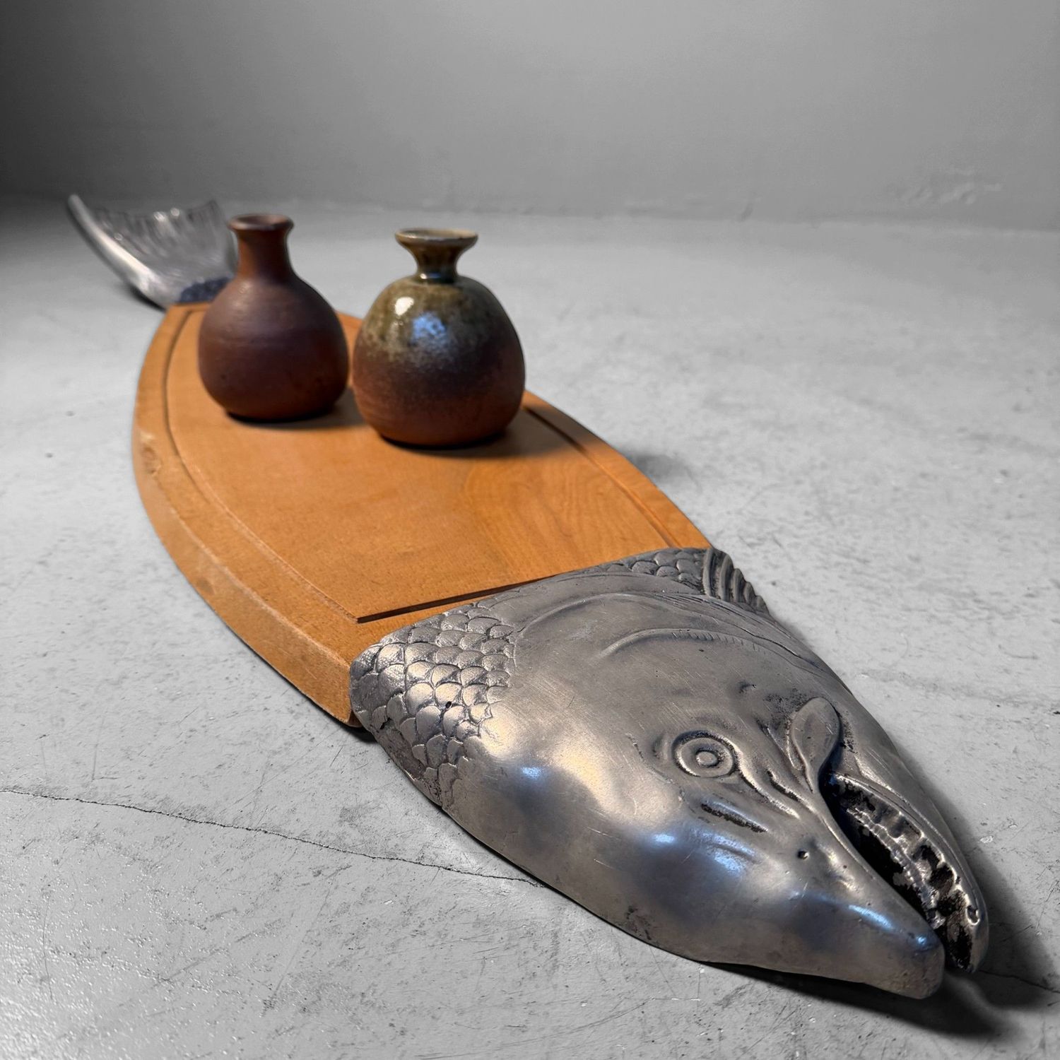 Vintage Fish-Shaped Serving Board “Salmon”, Japan, 1960s