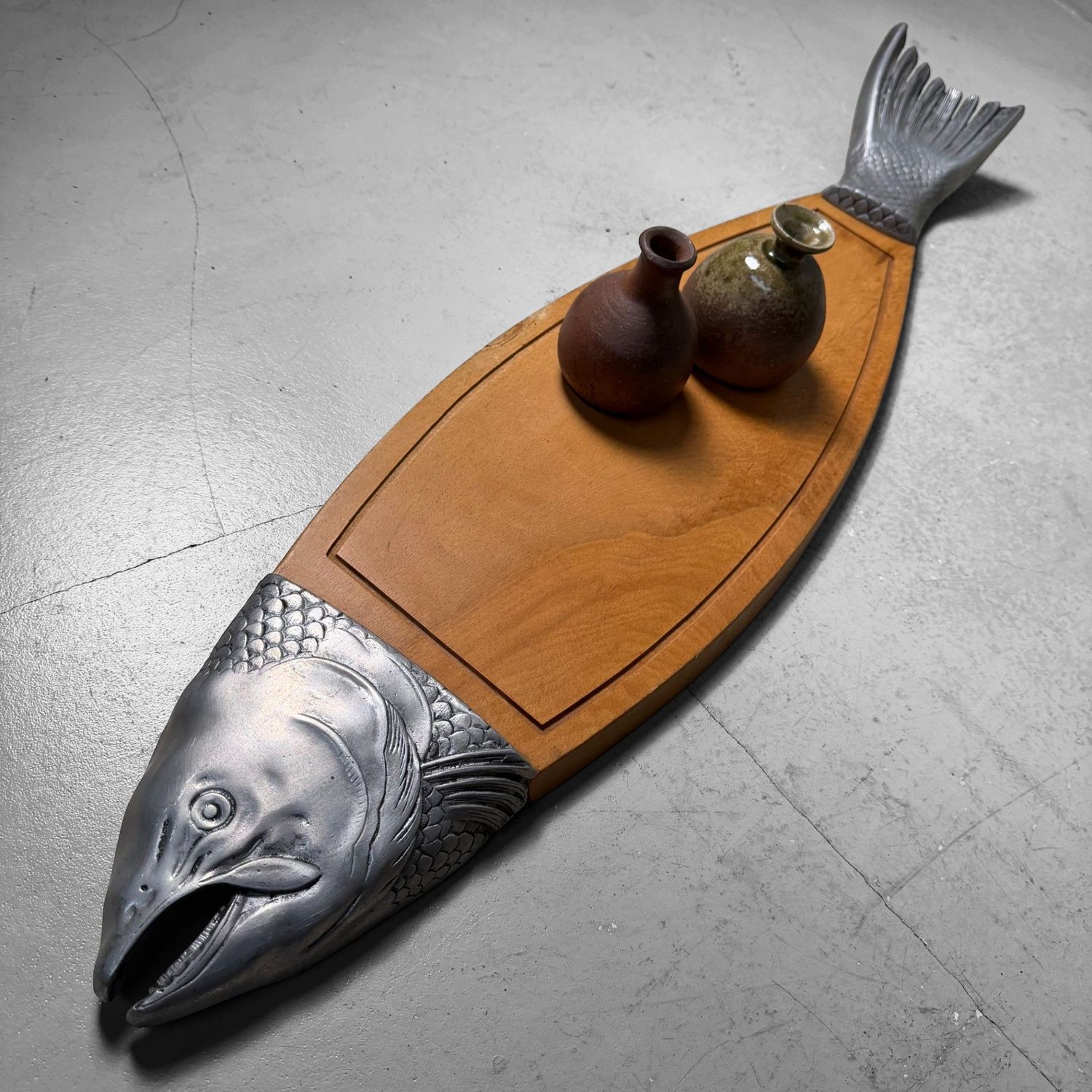Vintage Fish-Shaped Serving Board “Salmon”, Japan, 1960s