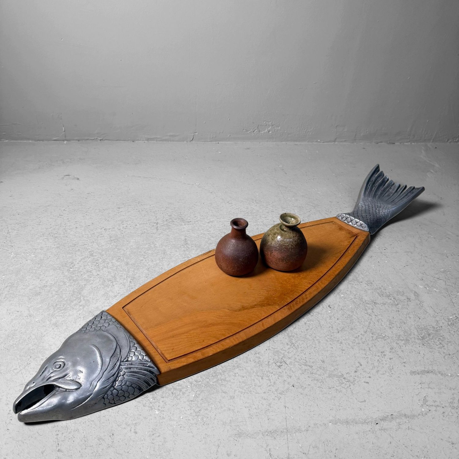 Vintage Fish-Shaped Serving Board “Salmon”, Japan, 1960s