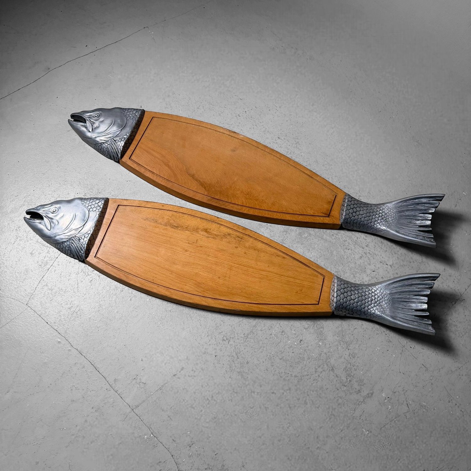 Vintage Fish-Shaped Serving Board “Salmon”, Japan, 1960s