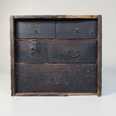 Small Antique Japanese Tansu Chest, 1900s
