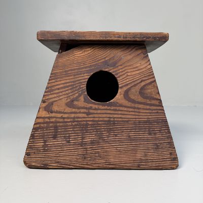 Minimalistische Houten Fumidai Opstap, Japan, 1920s