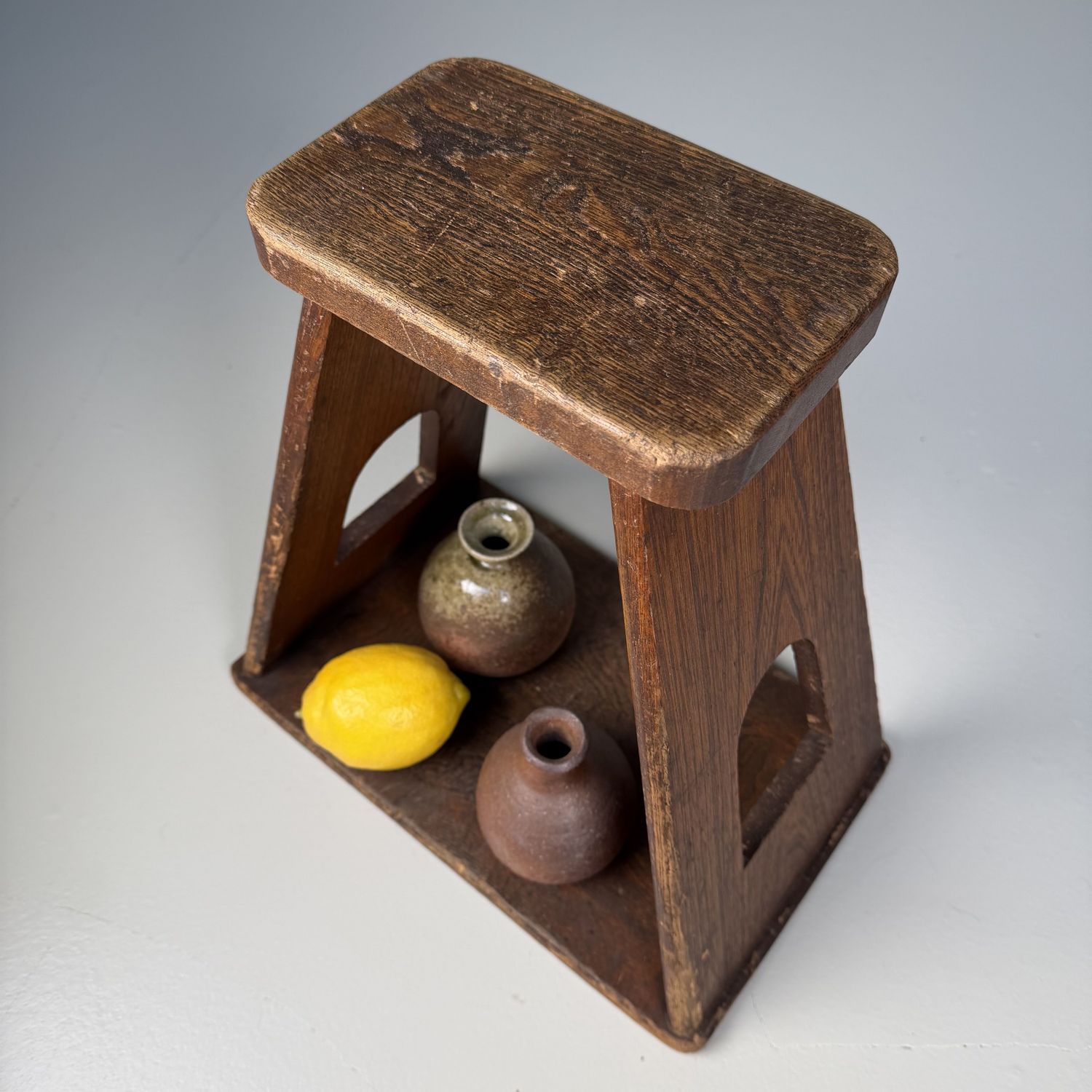 Minimalistische Japanse Fumidai, Houten Opstap, 1940s