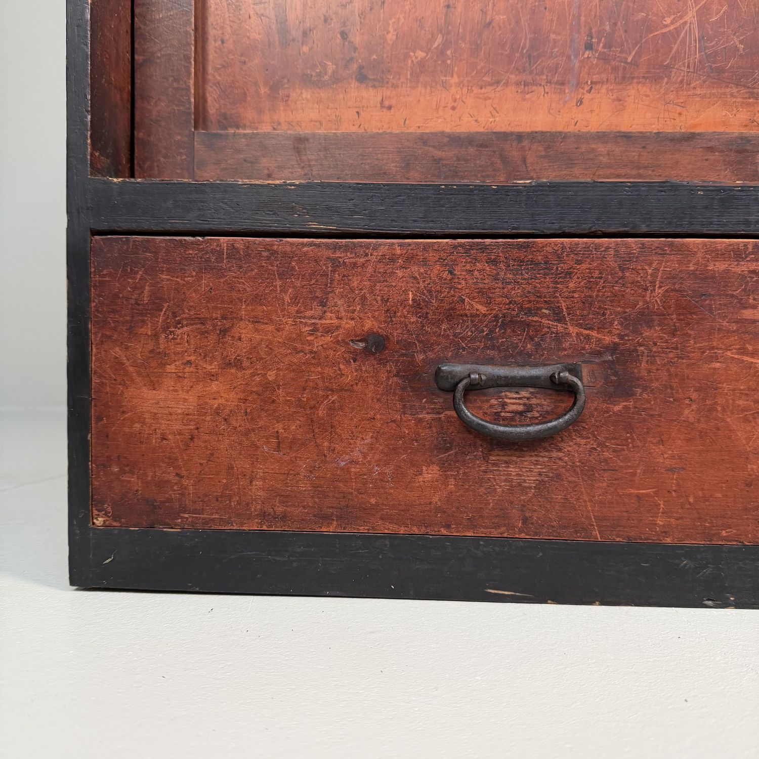 Japanese Tansu Cabinet with Sliding Doors, Storage Furniture, 1910s Japanese Tansu Cabinet with Sliding Doors, Storage Furniture, 1910s