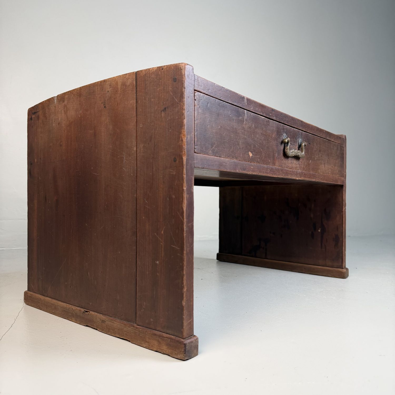 Minimalist Small Japanese Writing Table with Drawer, 1920s
