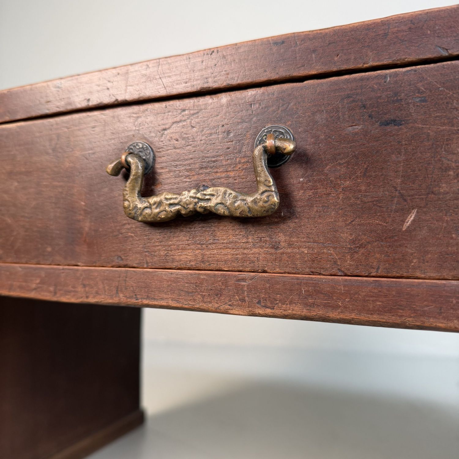 Minimalist Small Japanese Writing Table with Drawer, 1920s