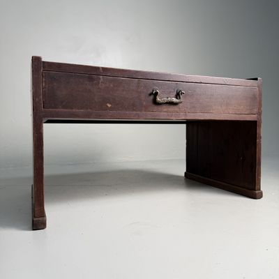 Minimalist Small Japanese Writing Table with Drawer, 1920s Minimalist Small Japanese Writing Table with Drawer, 1920s