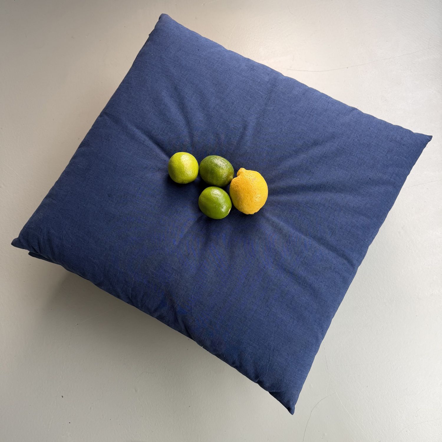 Set of 5 Vintage Zabuton Floor Cushions, Indigo, 1980s
