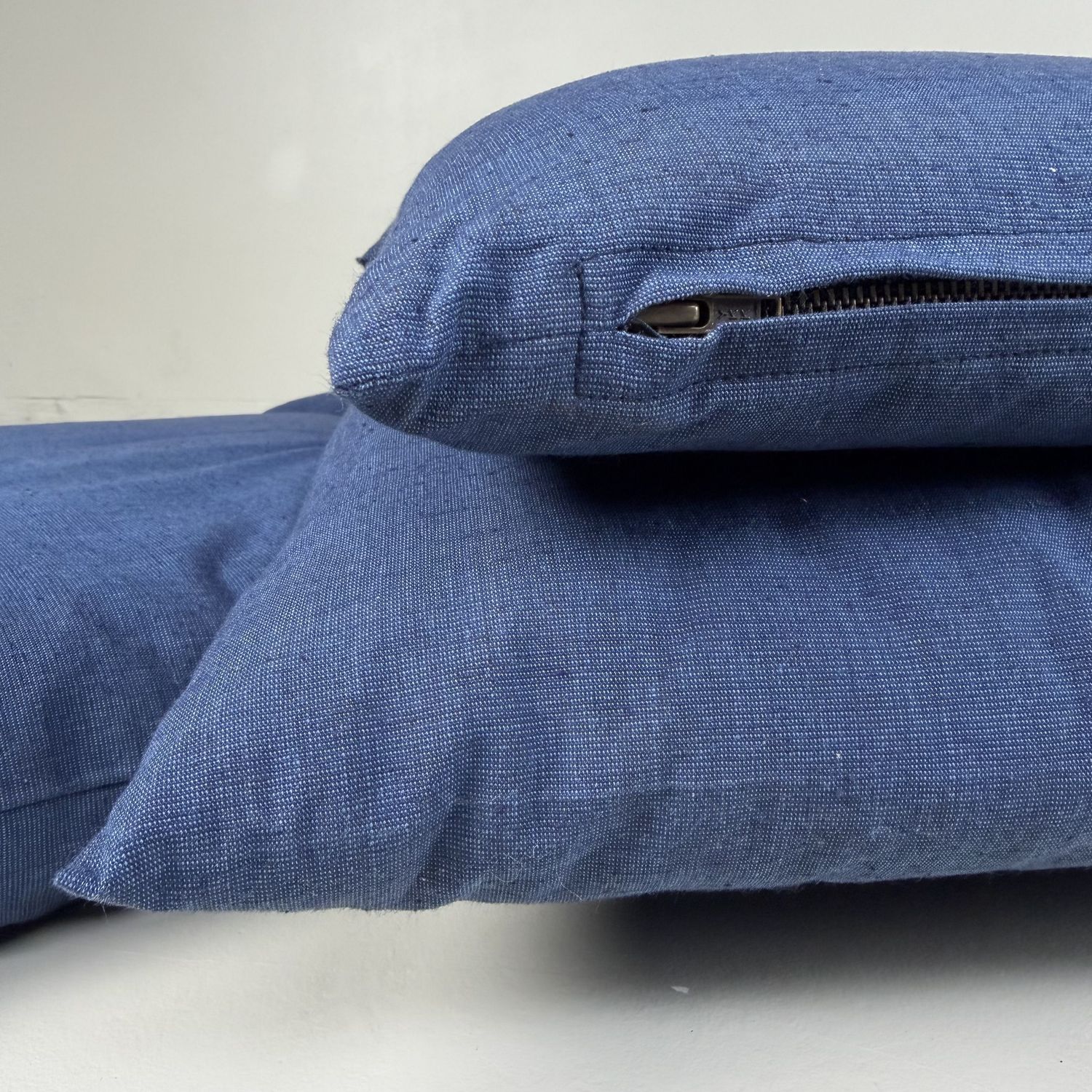 Set of 5 Vintage Zabuton Floor Cushions, Indigo, 1980s