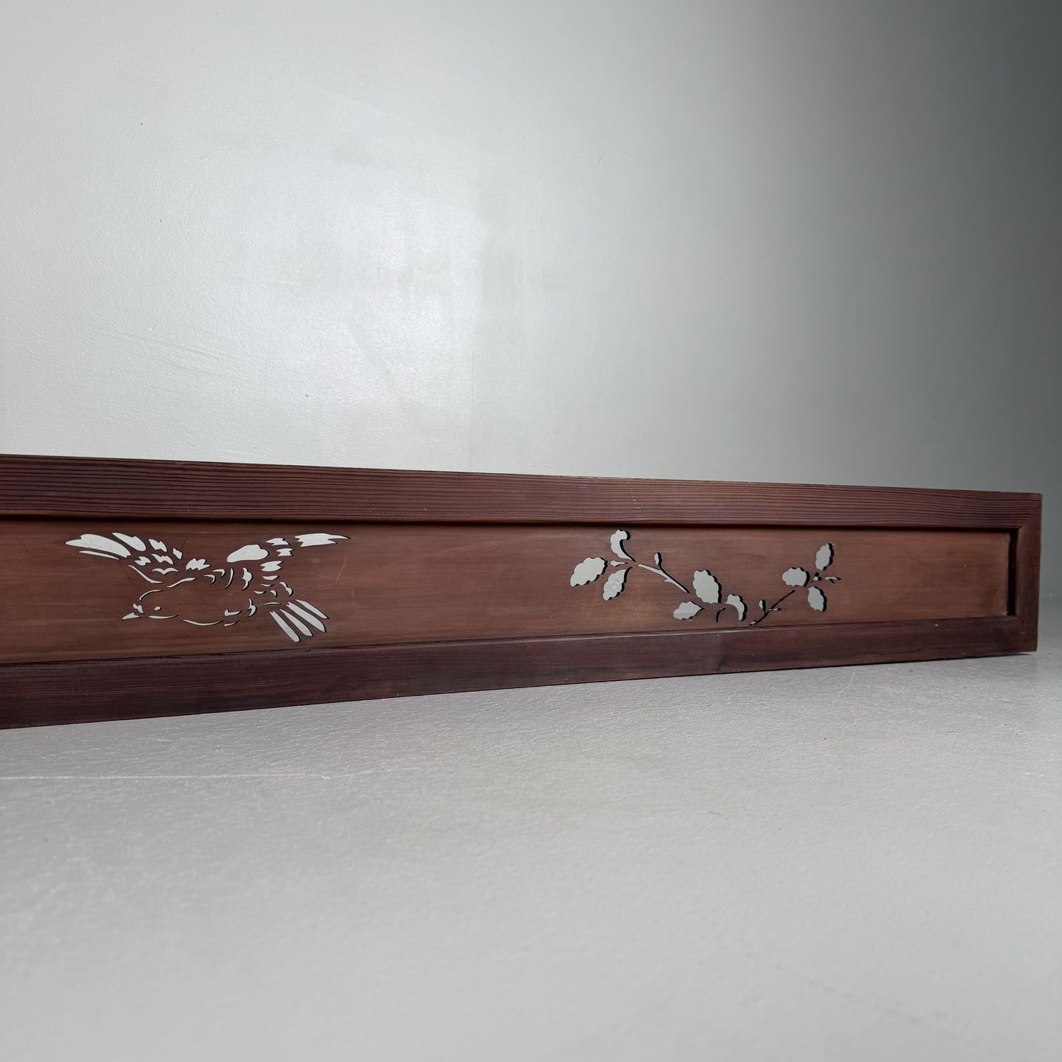 Set of Japanese Ranma Panels with Birds, Wooden Wall Decor, 1930s Set of Japanese Ranma Panels with Birds, Wooden Wall Decor, 1930s