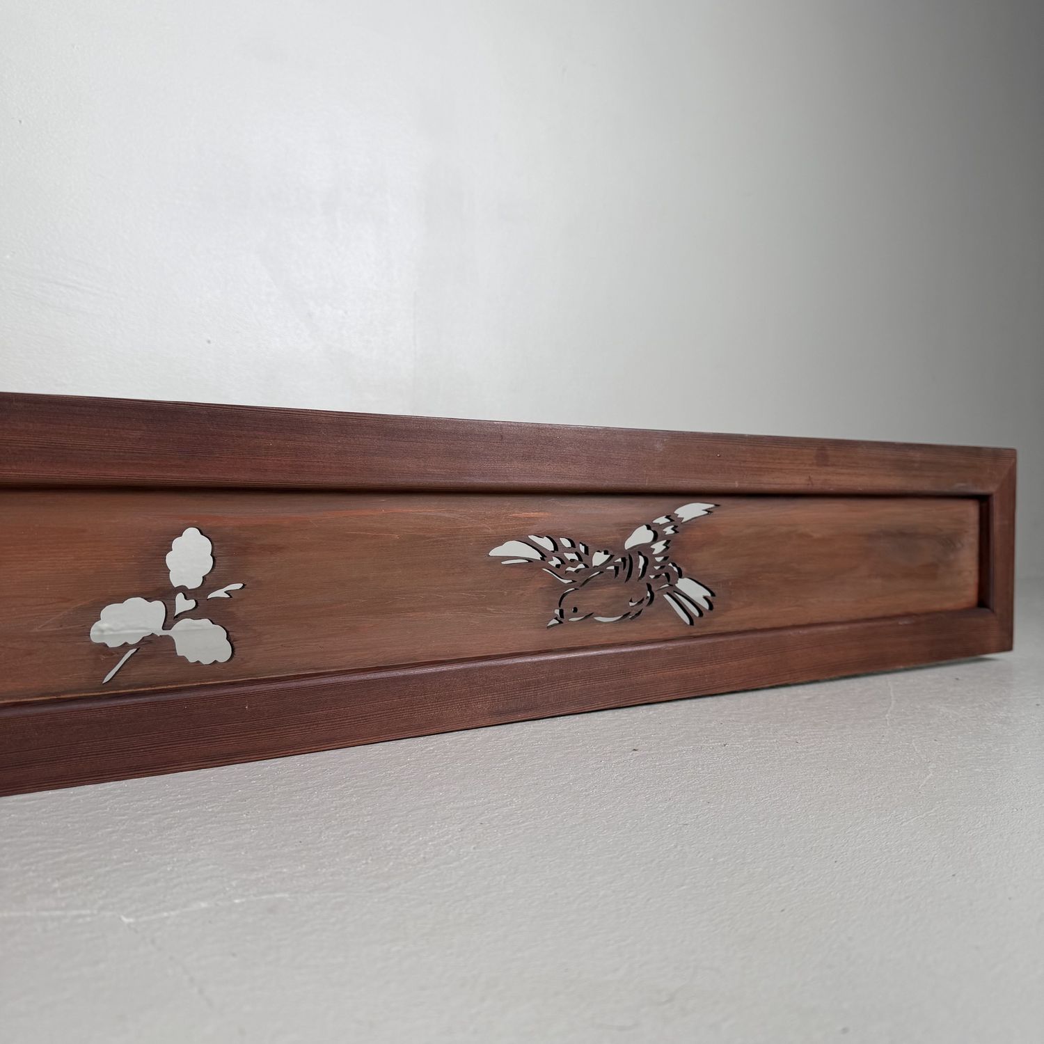 Set of Japanese Ranma Panels with Birds, Wooden Wall Decor, 1930s Set of Japanese Ranma Panels with Birds, Wooden Wall Decor, 1930s