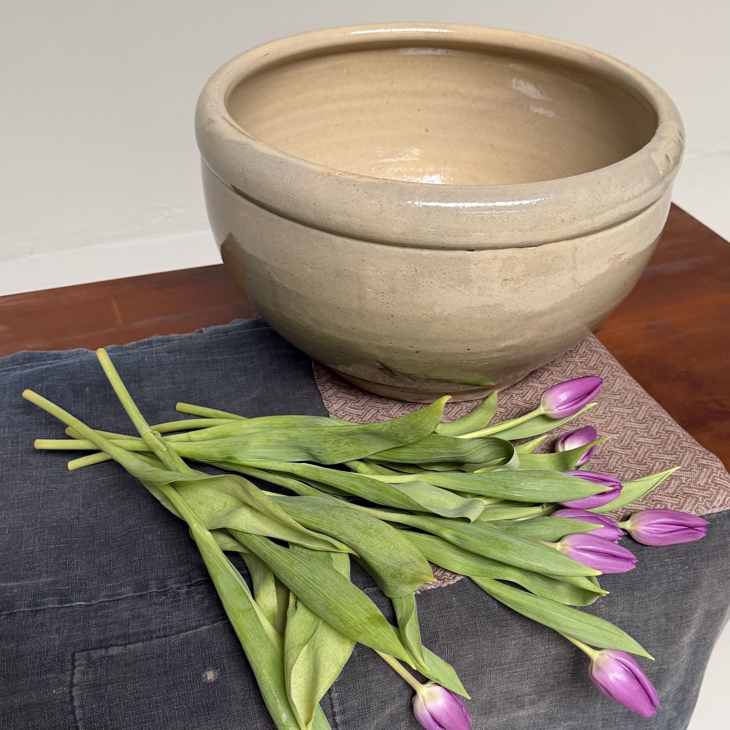 Antique Japanese Earthenware Bowl, Mingei, 1920s