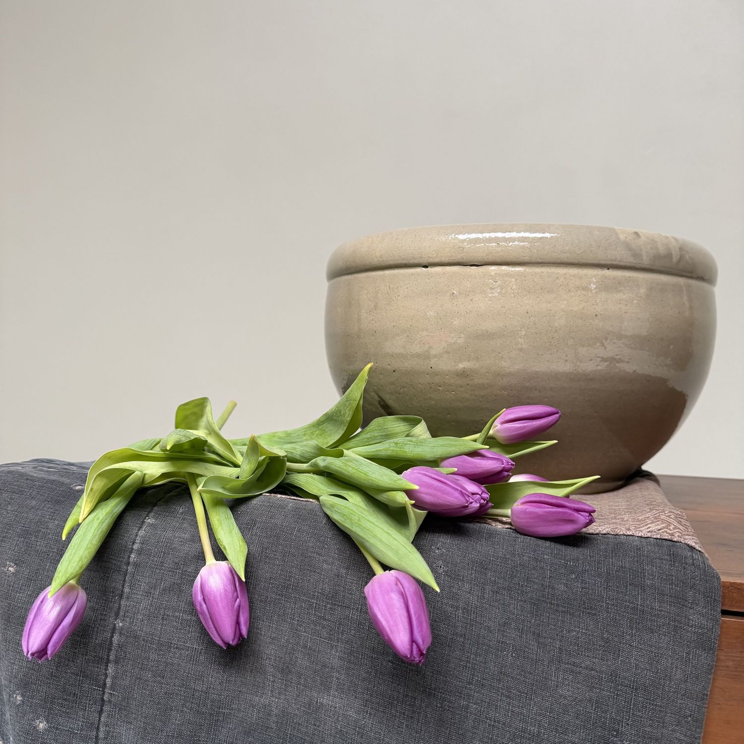 Antique Japanese Earthenware Bowl, Mingei, 1920s