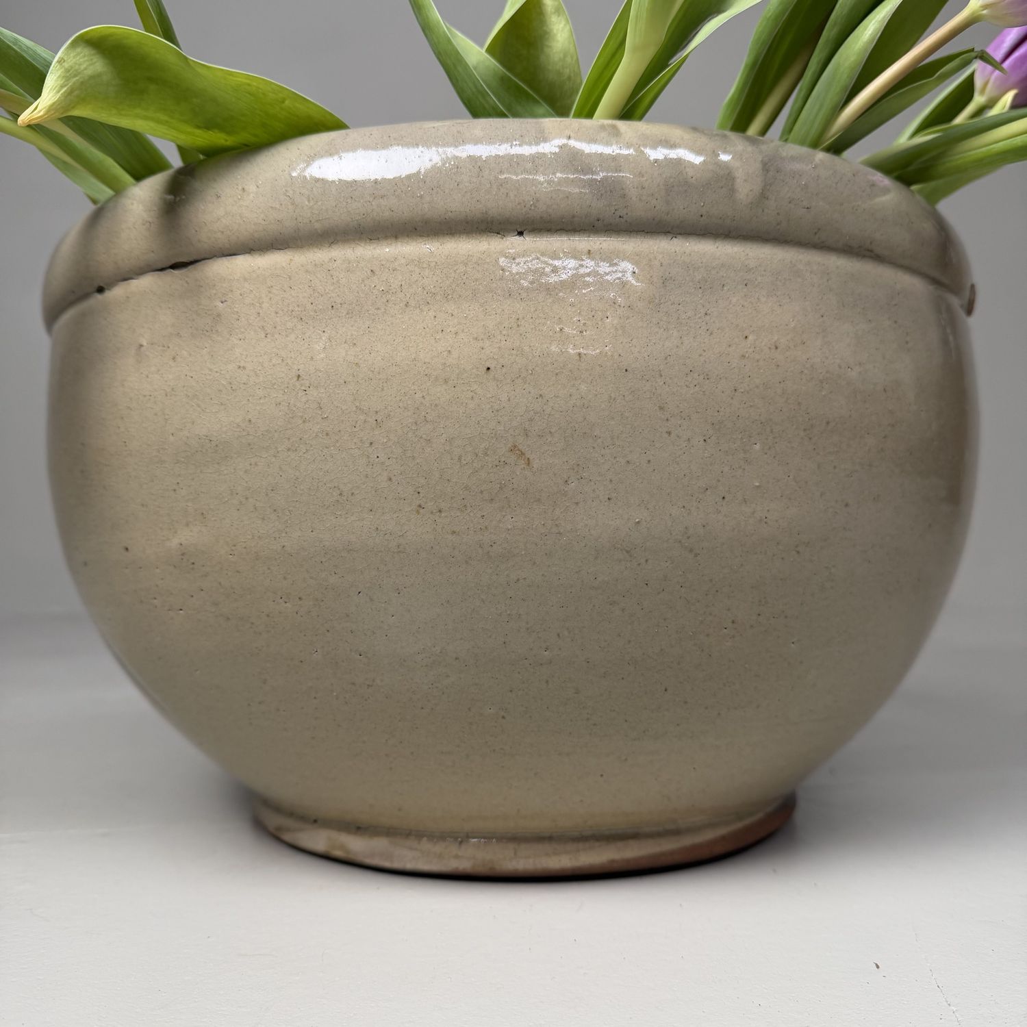 Antique Japanese Earthenware Bowl, Mingei, 1920s