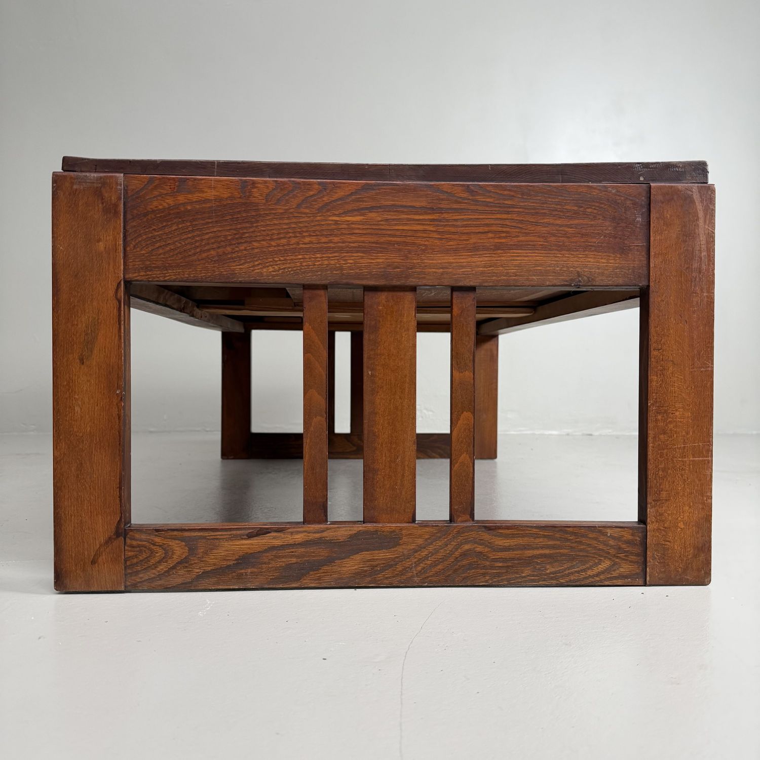 Japanese Low Writing Table, Chabudai with Two Drawers, 1920s