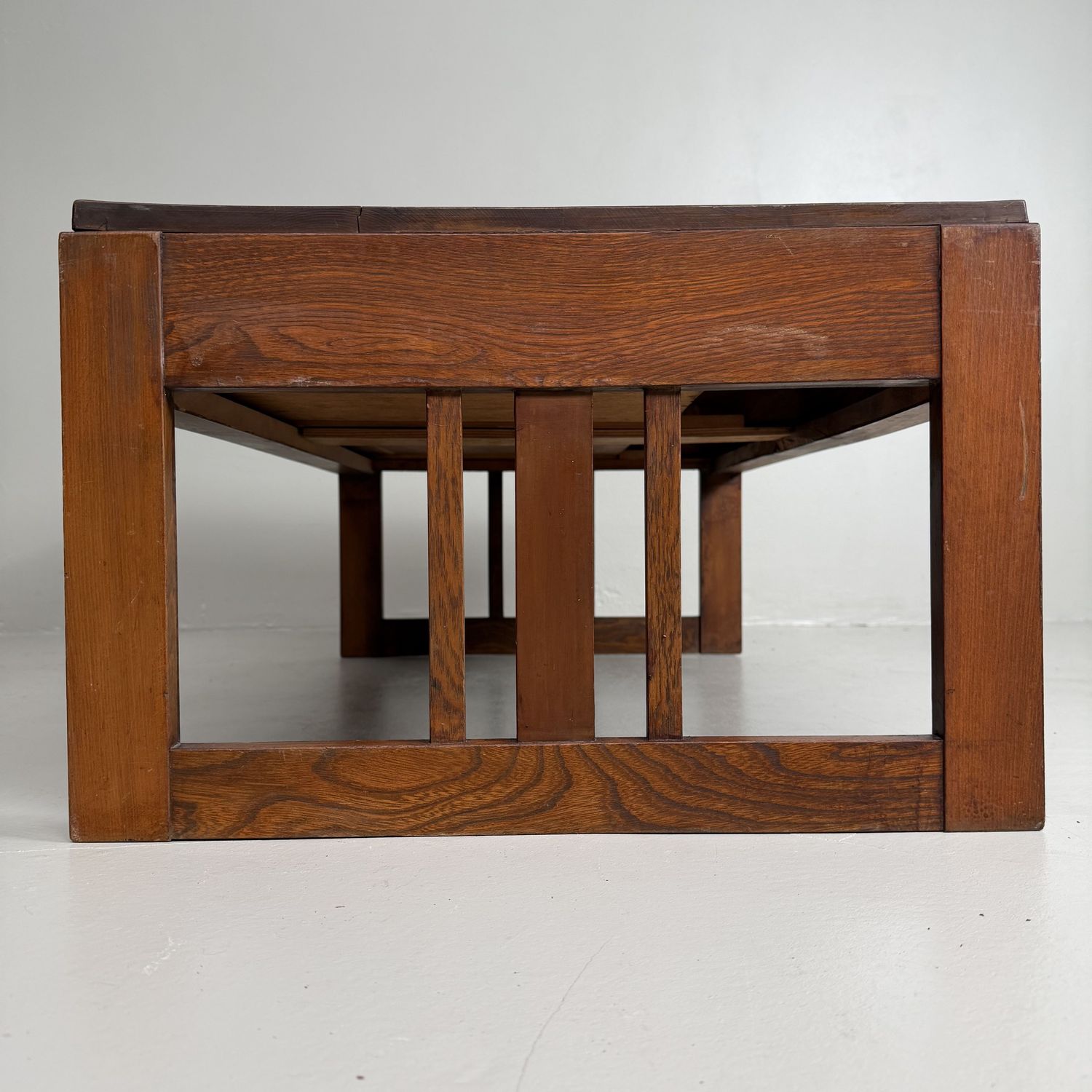 Japanese Low Writing Table, Chabudai with Two Drawers, 1920s