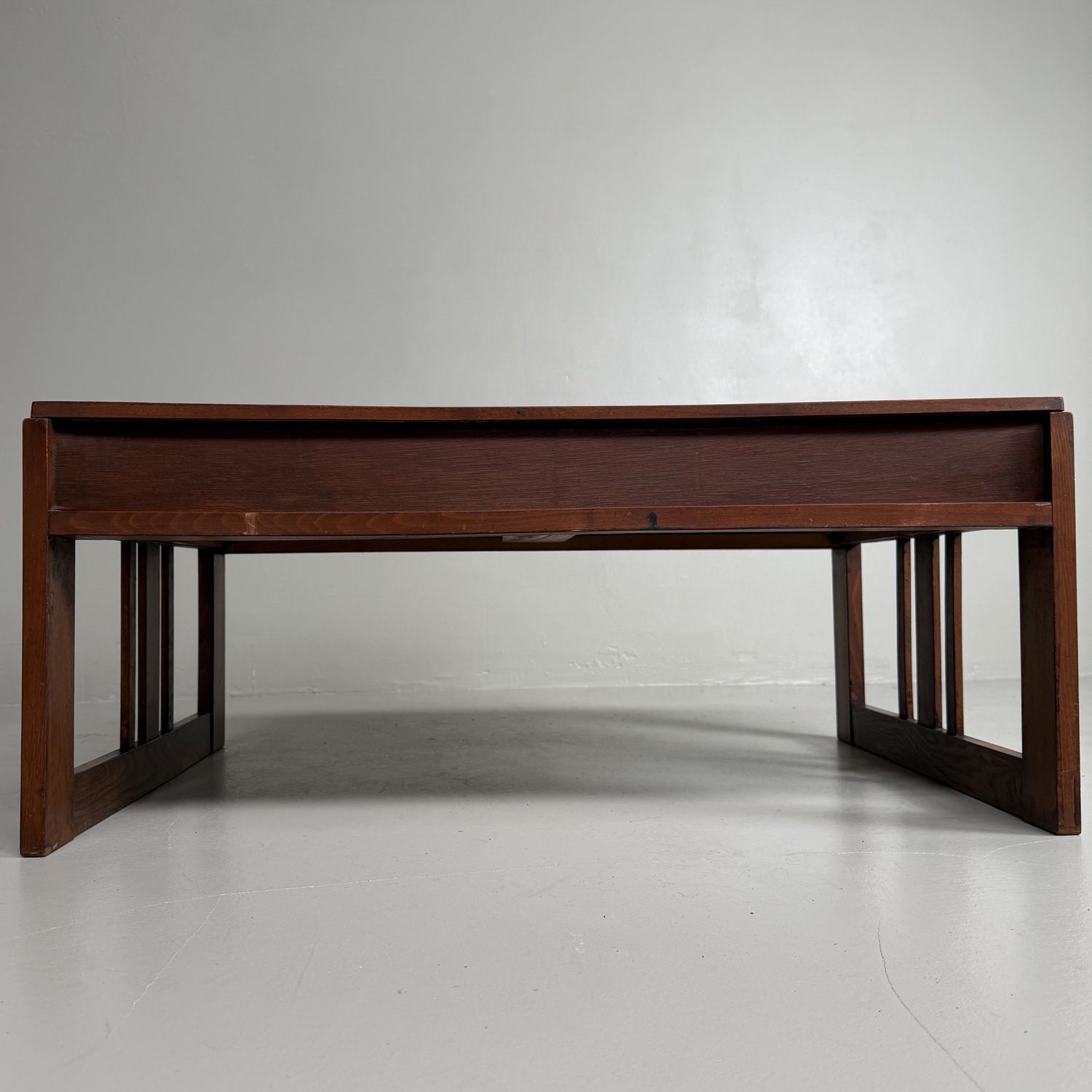 Japanese Low Writing Table, Chabudai with Two Drawers, 1920s