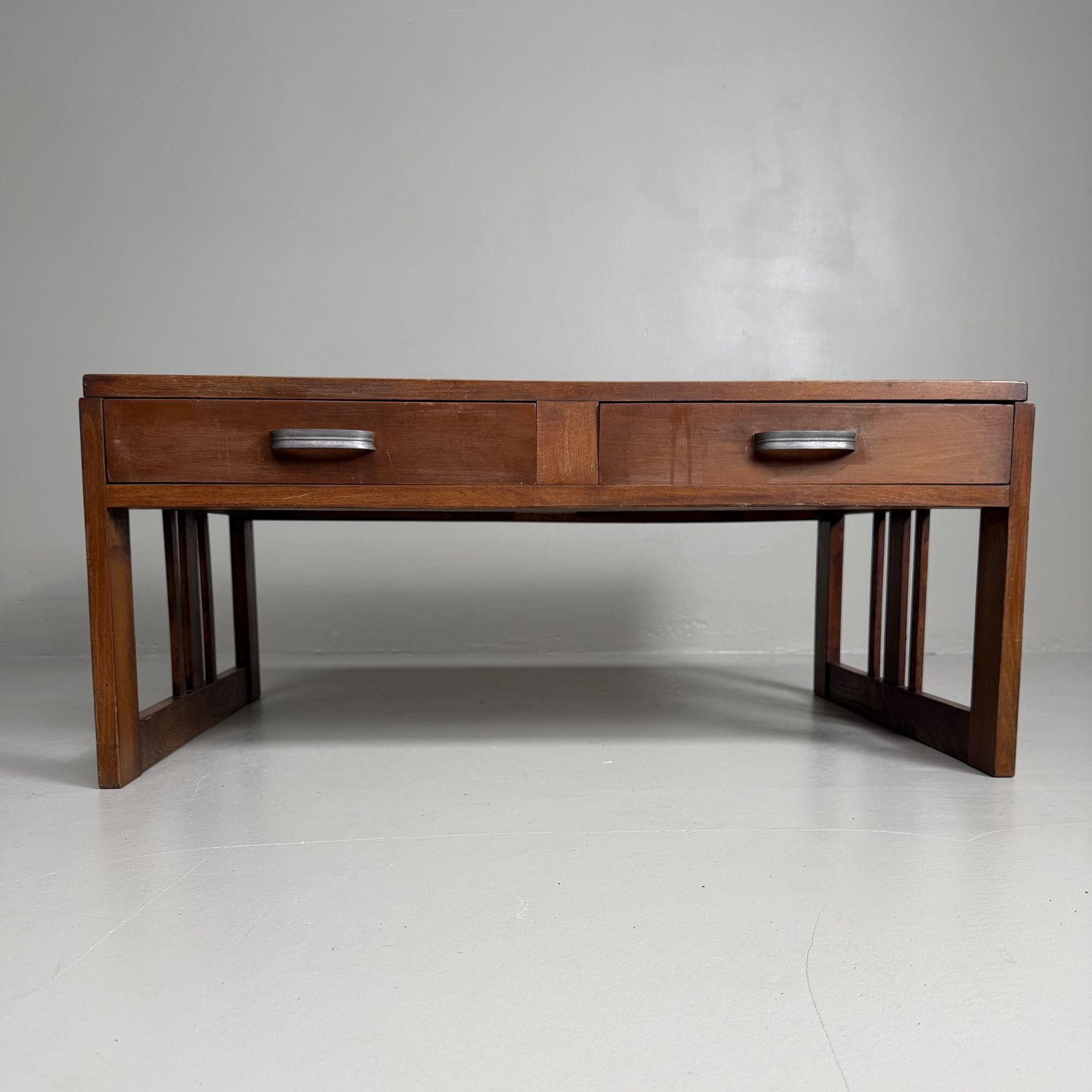 Japanse Lage Schrijftafel, Chabudai met Twee Laden, 1920s