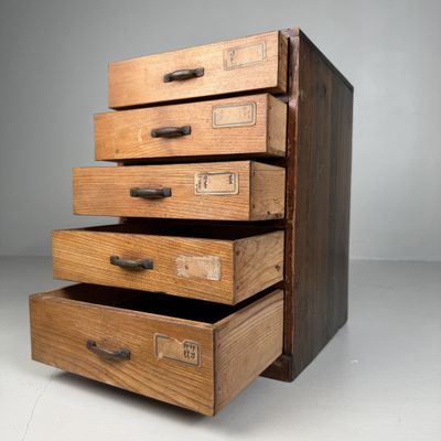 Japanse Archiefkast met 5 Lades, 1930s