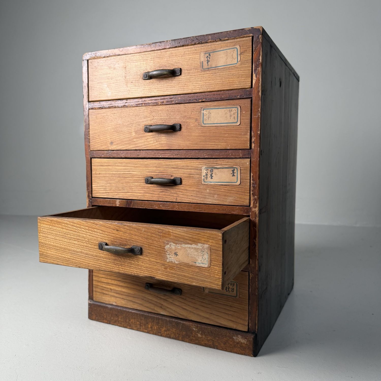 Japanse Archiefkast met 5 Lades, 1930s Japanse Archiefkast met 5 Lades, 1930s