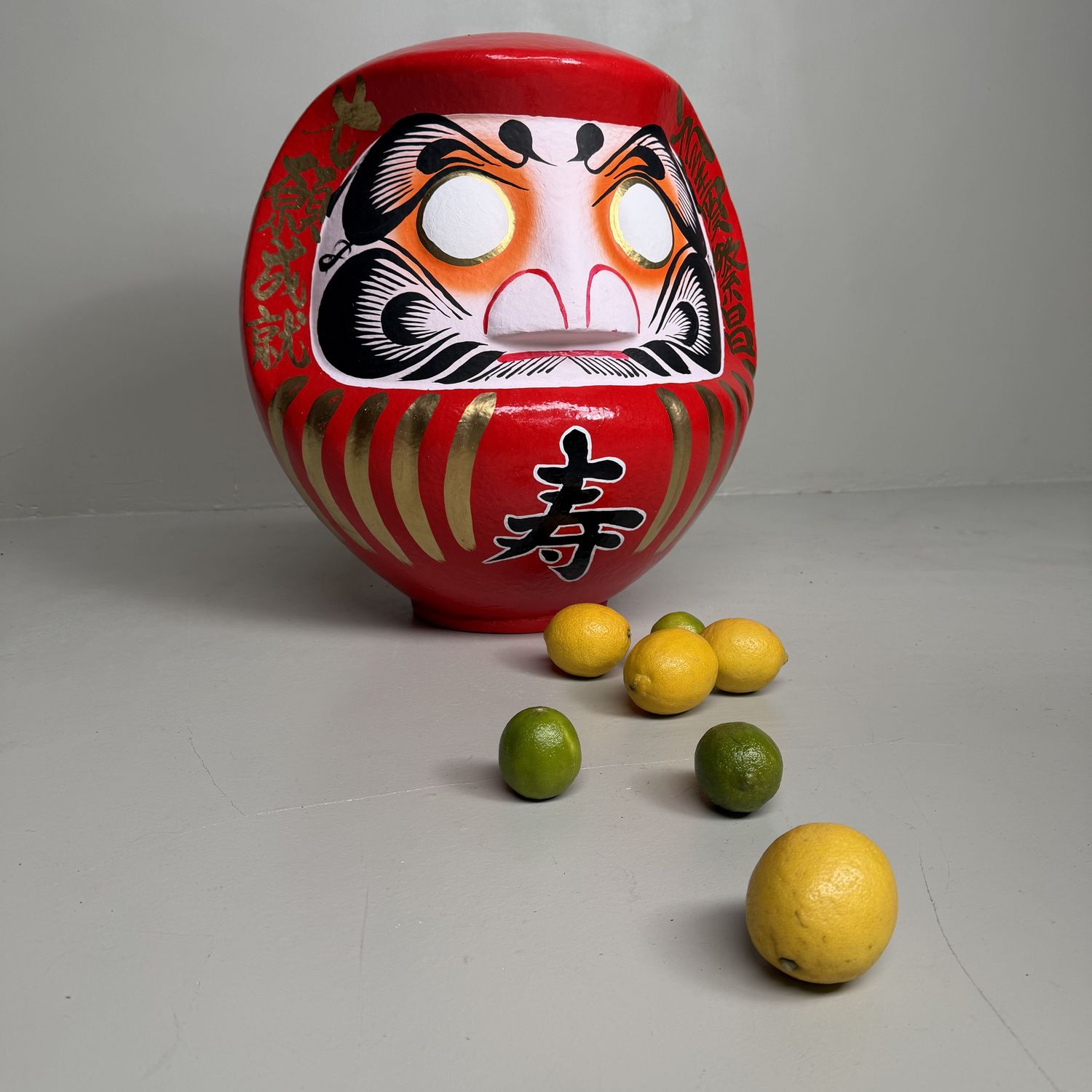 Large Japanese Daruma, Traditional Good-Luck Charm, 1980s