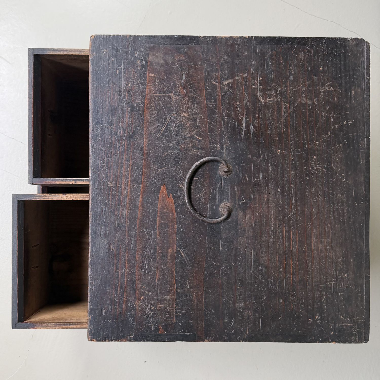 Antique Japanese Bunko Drawer Cabinet with Hidden Compartment, 1900s Antique Japanese Bunko Drawer Cabinet with Hidden Compartment, 1900s