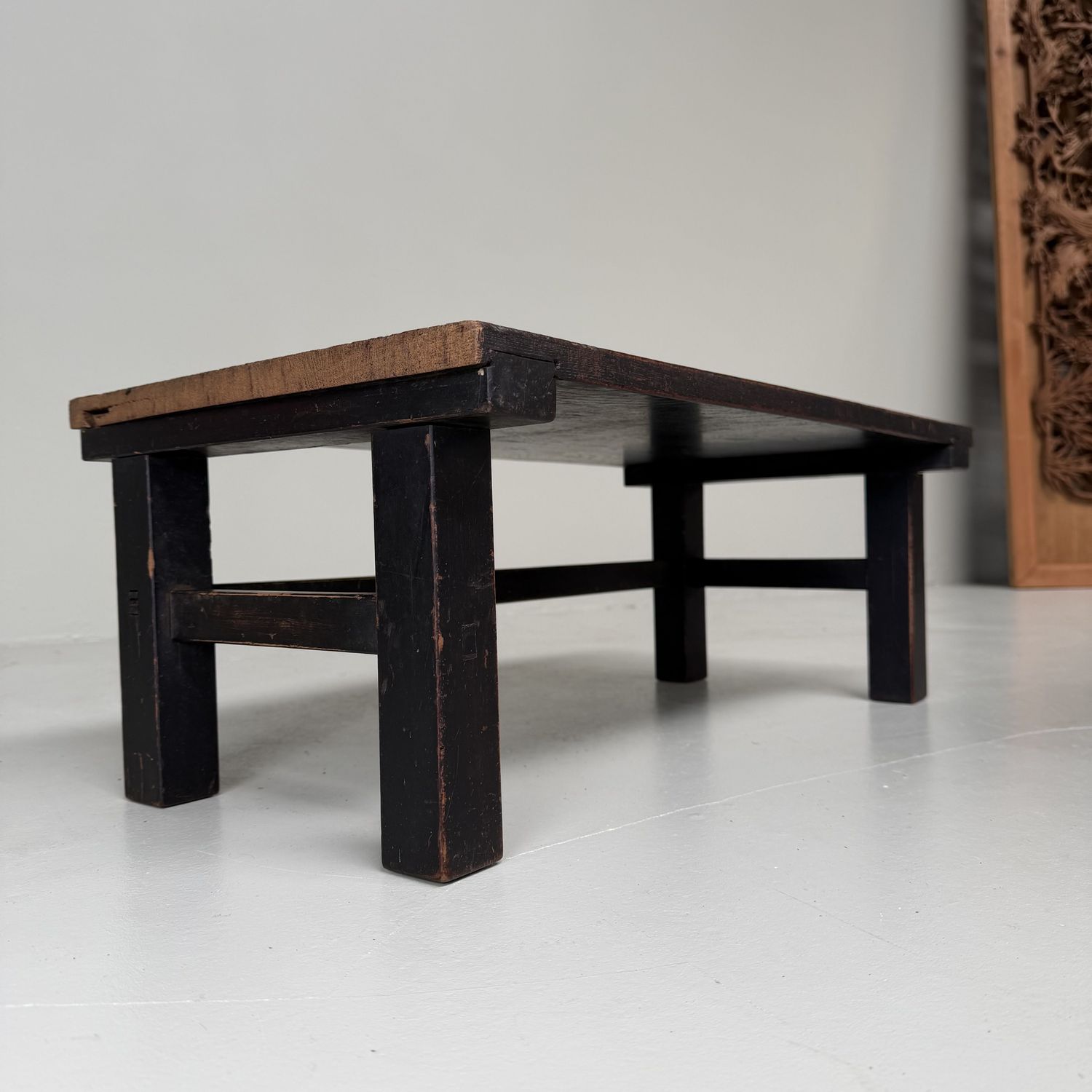 Japanese Minimalist Low Writing Table, Mingei, 1910s Japanese Minimalist Low Writing Table, Mingei, 1910s