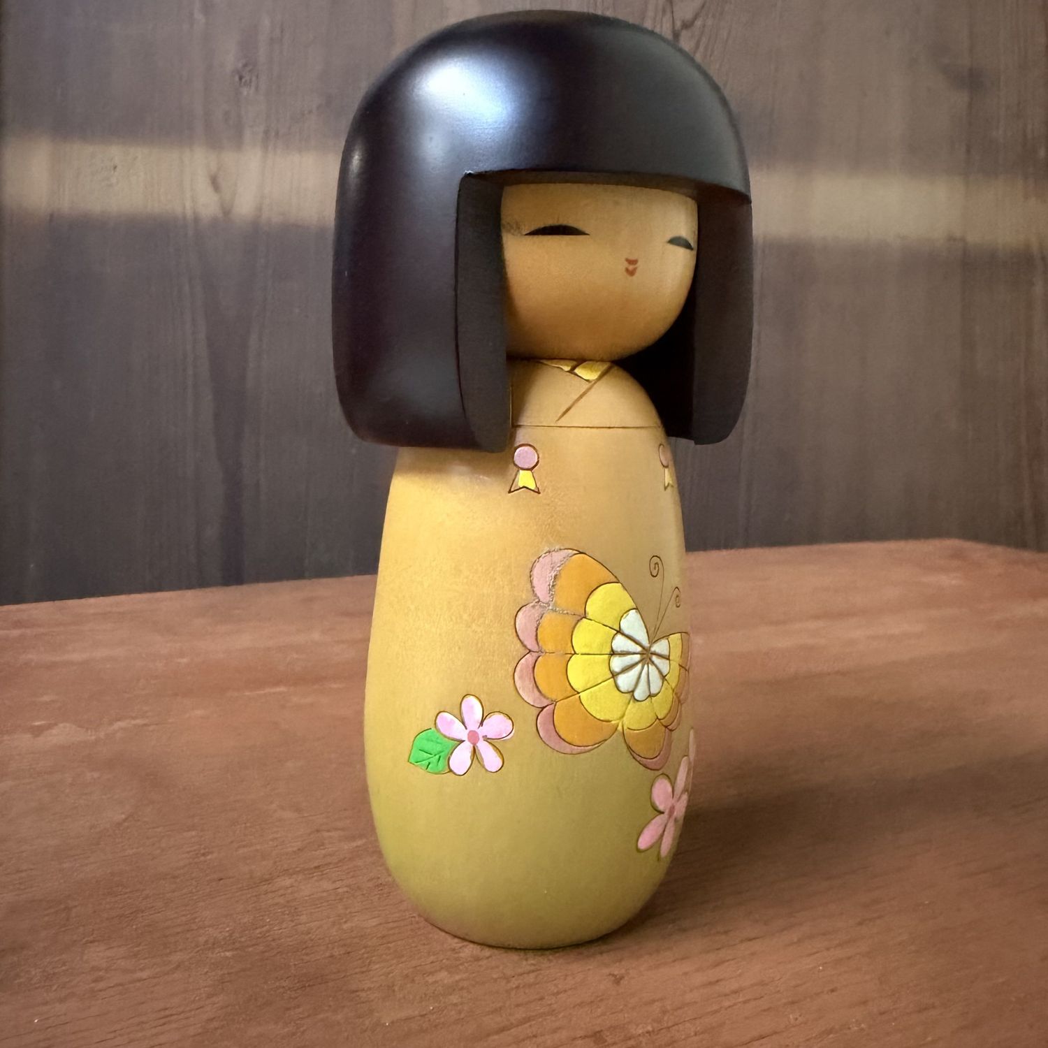 Sōsaku Kokeshi “Chōchō” (Butterfly) by Fujikawa Masae, 1990s