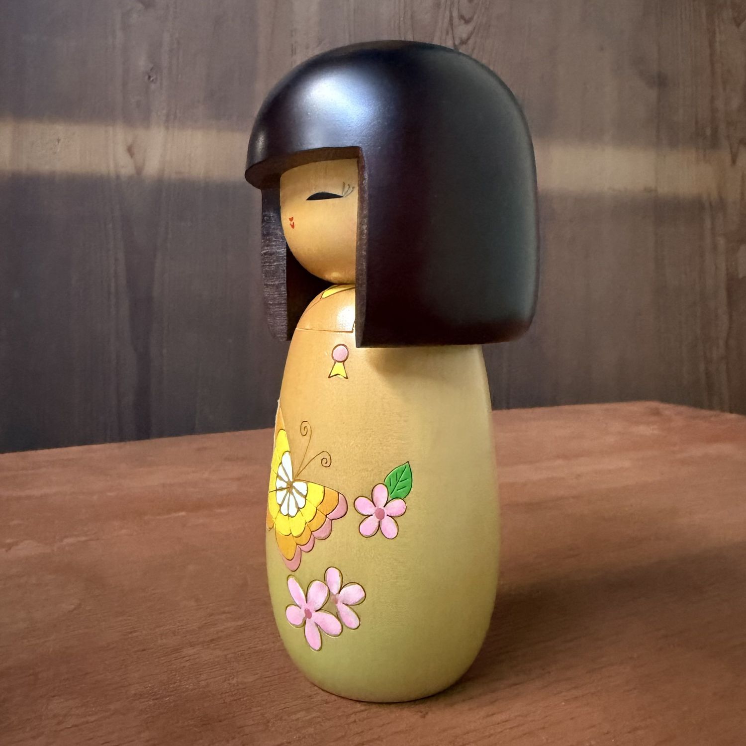 Sōsaku Kokeshi “Chōchō” (Butterfly) by Fujikawa Masae, 1990s