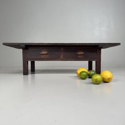 Japanse Lage Schrijftafel met Twee Lades, 1920s