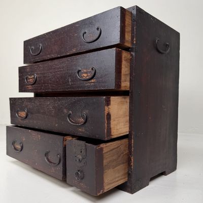 Japanese Tansu Chest of Drawers, Storage Cabinet, 1900s