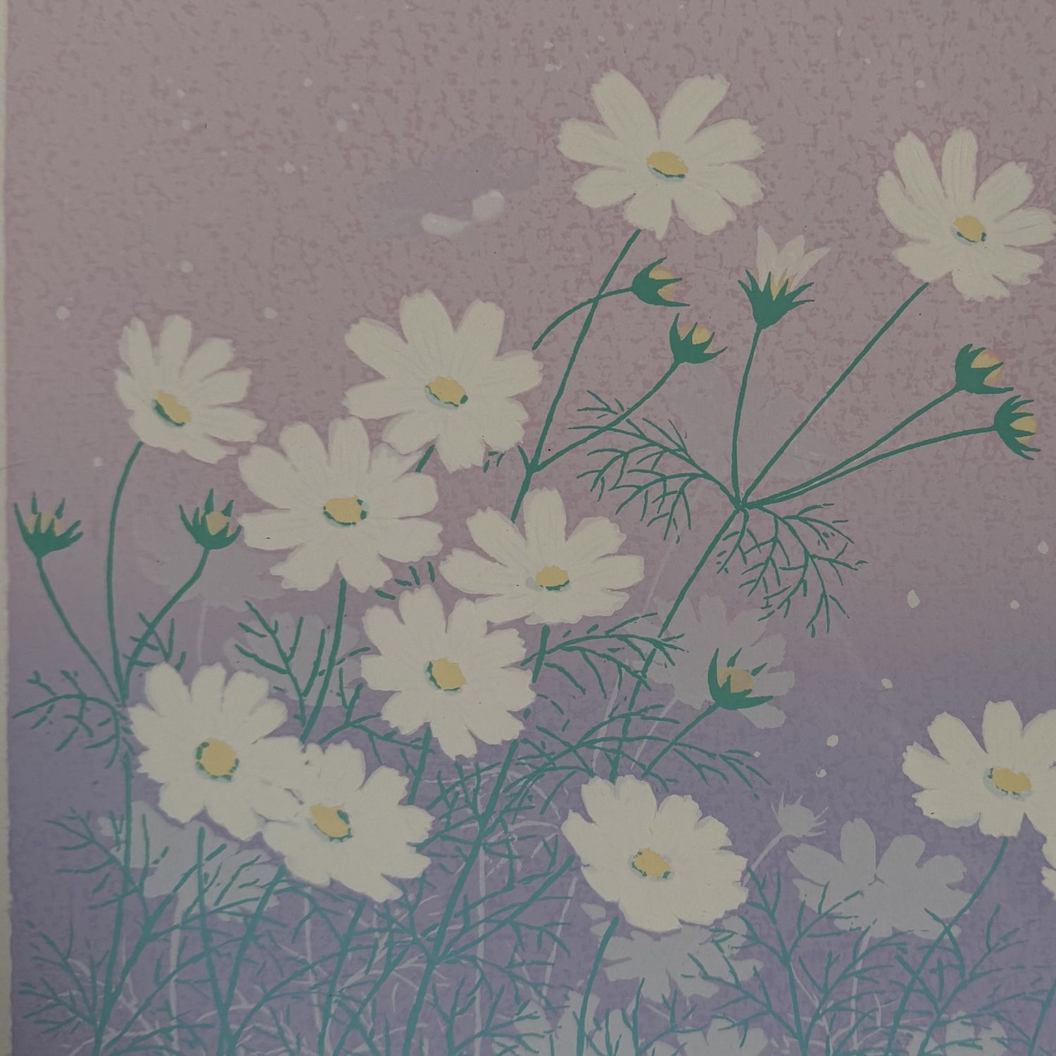 Japanese Screenprint “Wild Flowers” by Kōtarō Yoshioka, 1980s