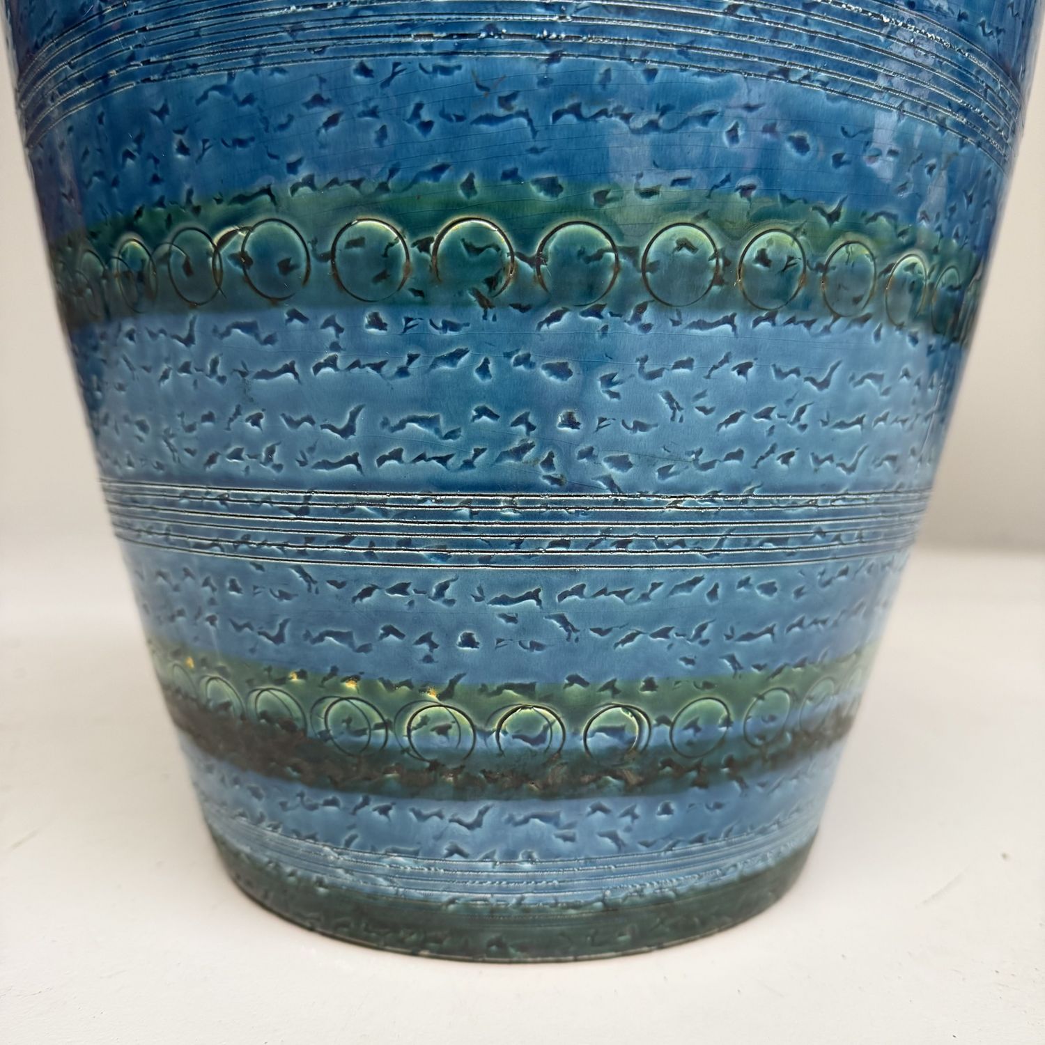 Ceramic Vase in Rimini Blu Style, Bitossi (Aldo Londi), 1970s