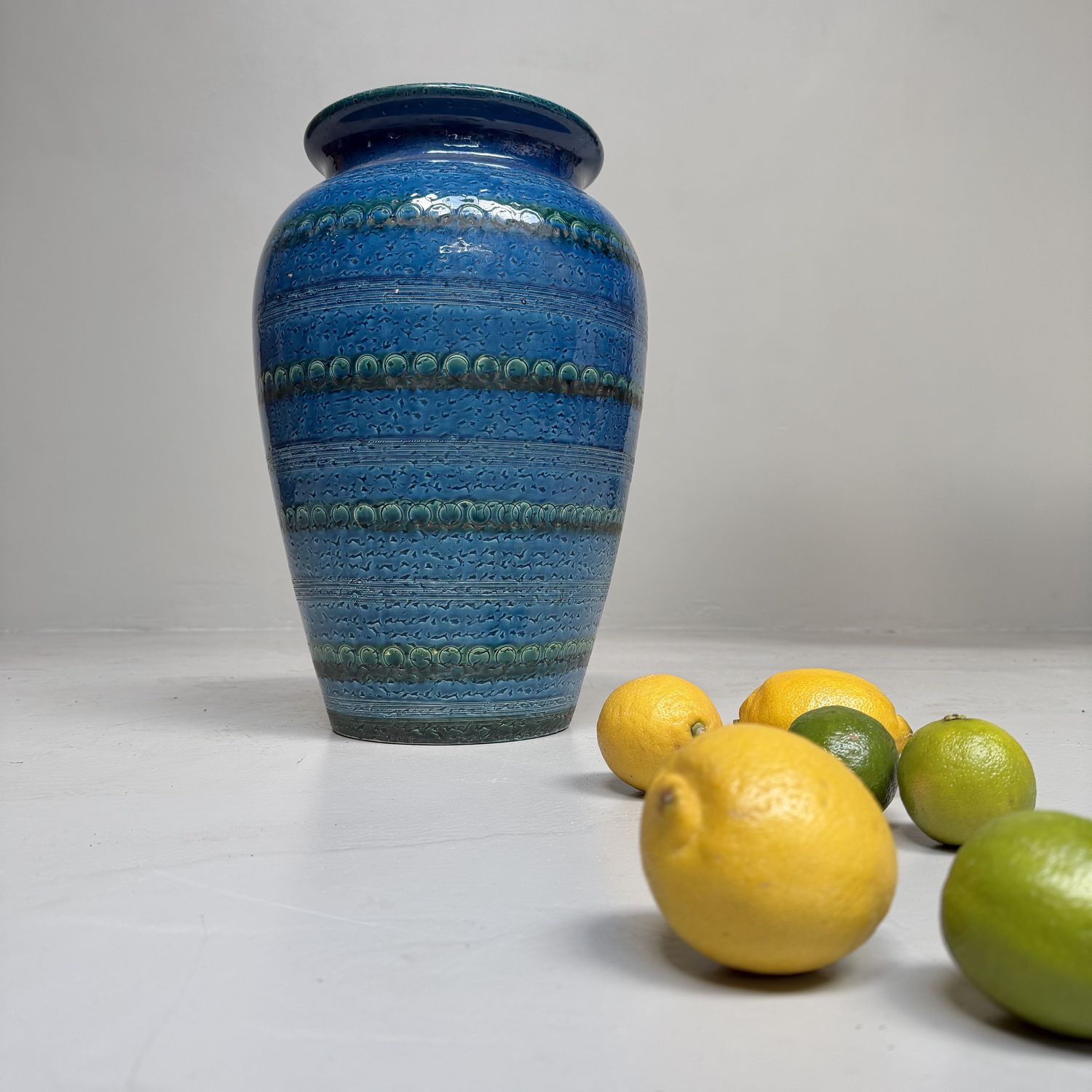 Ceramic Vase in Rimini Blu Style, Bitossi (Aldo Londi), 1970s