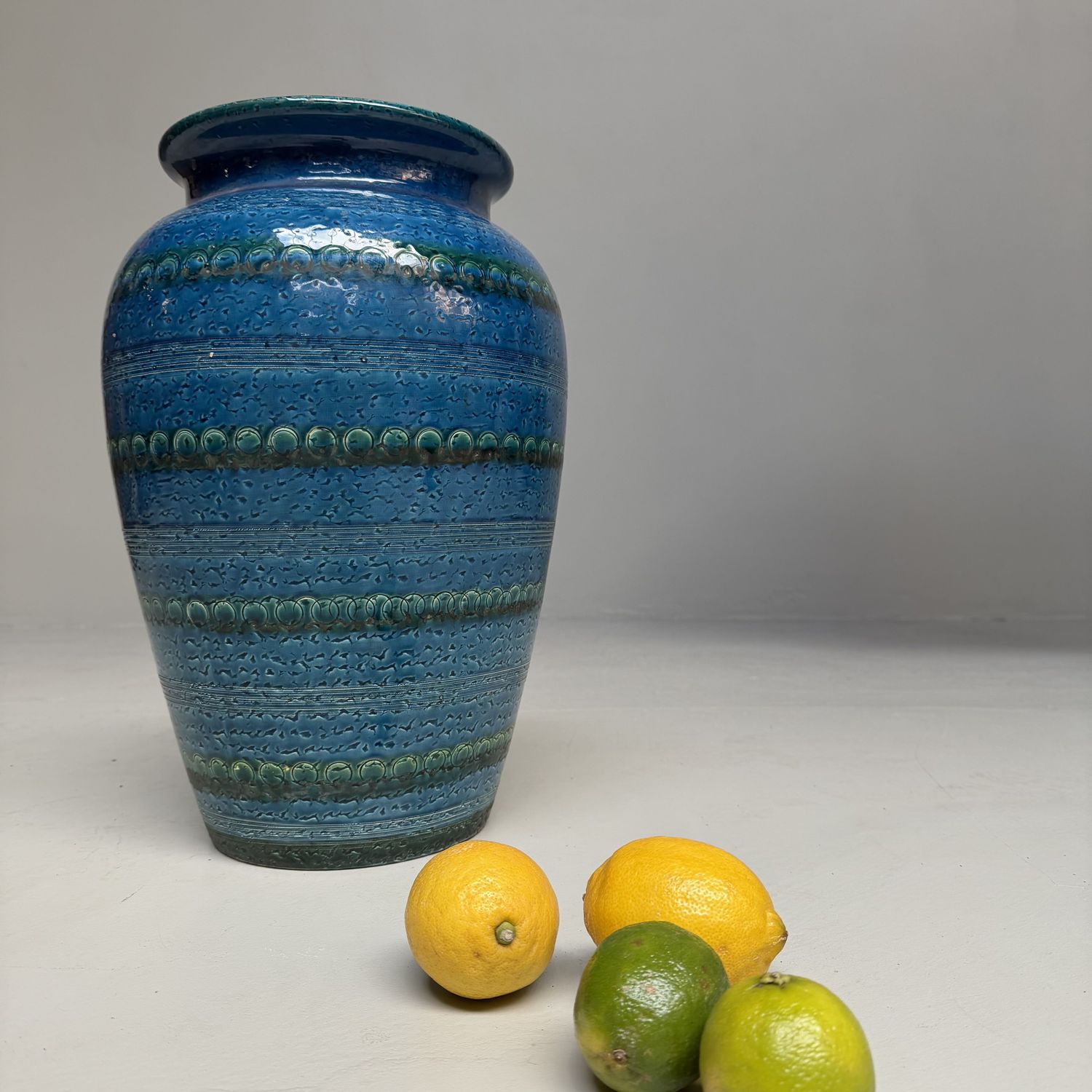 Ceramic Vase in Rimini Blu Style, Bitossi (Aldo Londi), 1970s