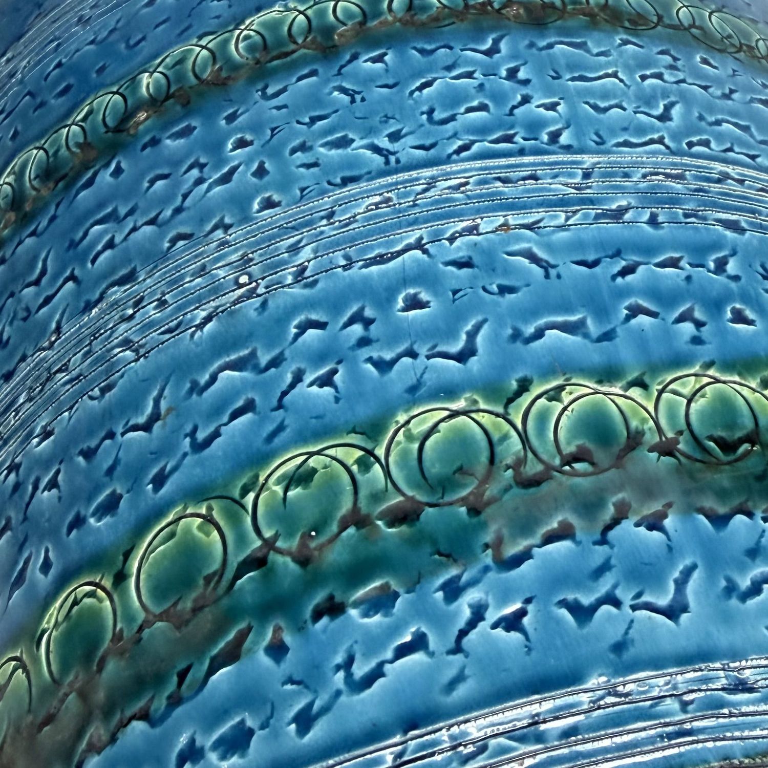Ceramic Vase in Rimini Blu Style, Bitossi (Aldo Londi), 1970s