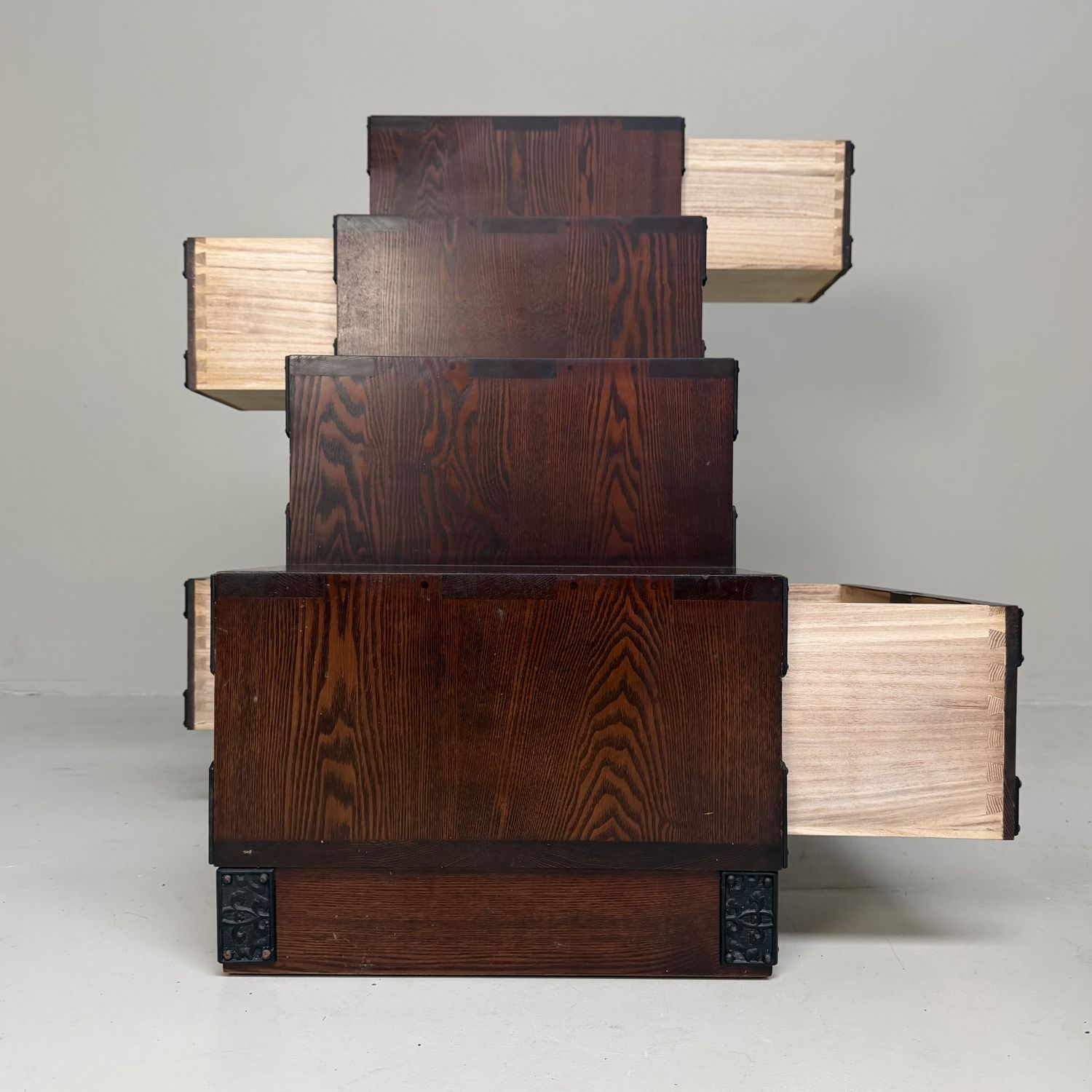 Japanese Kaidan-Dansu Step Chest, Display Storage Cabinet, 1970s
